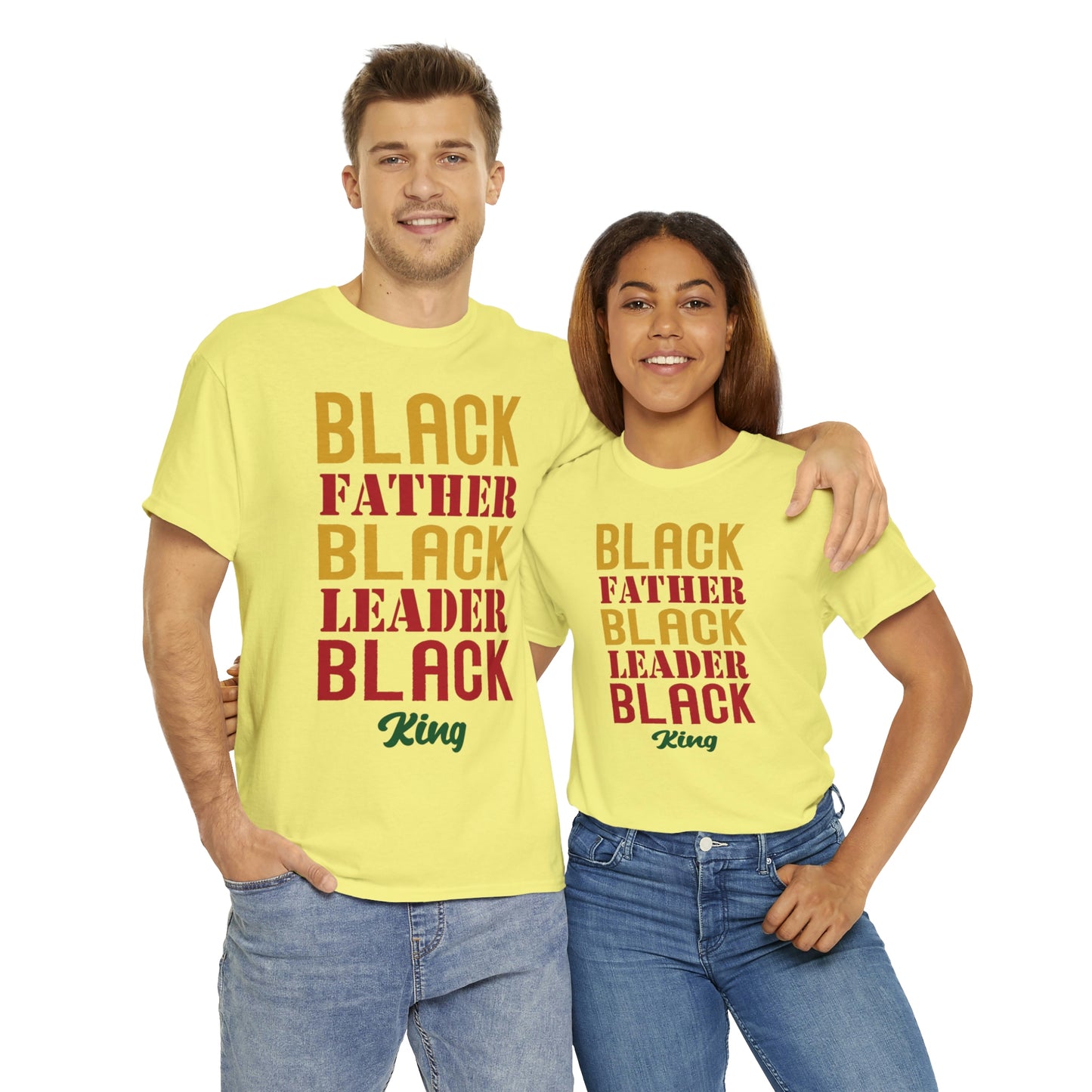 Black Fathers Block Unisex Heavy Cotton Tee