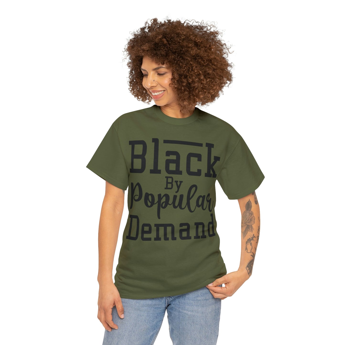 Black Popular Unisex Heavy Cotton Tee