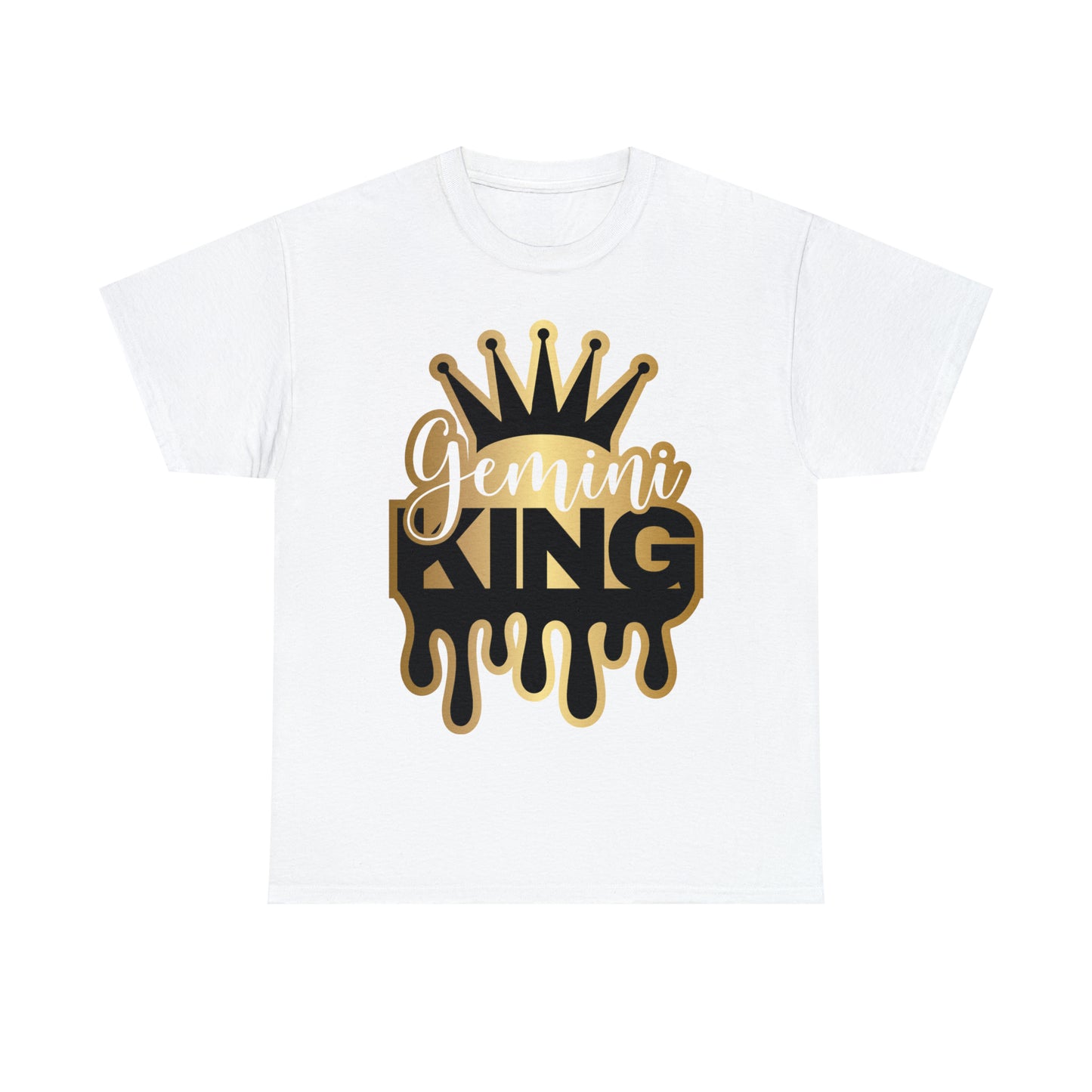 Gemini King DTF Print Unisex Heavy Cotton Tee