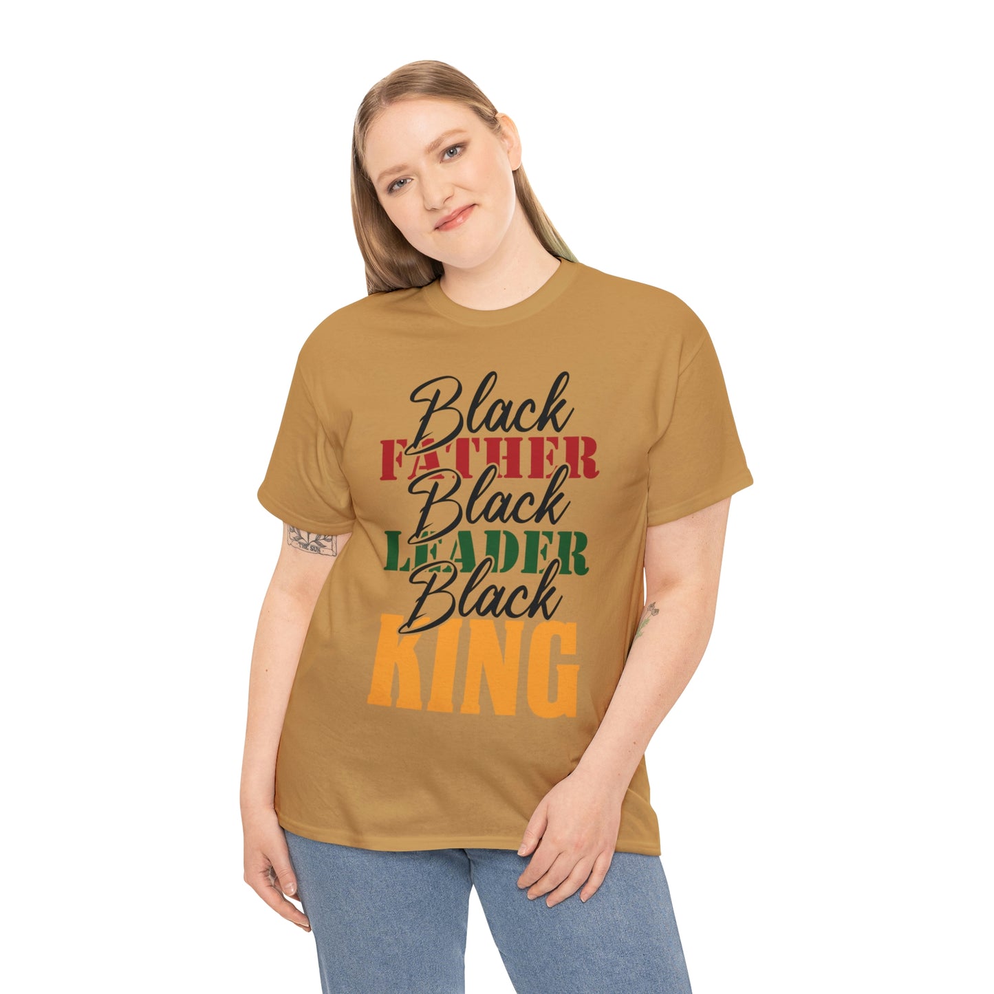 Black Father Script Unisex Heavy Cotton Tee