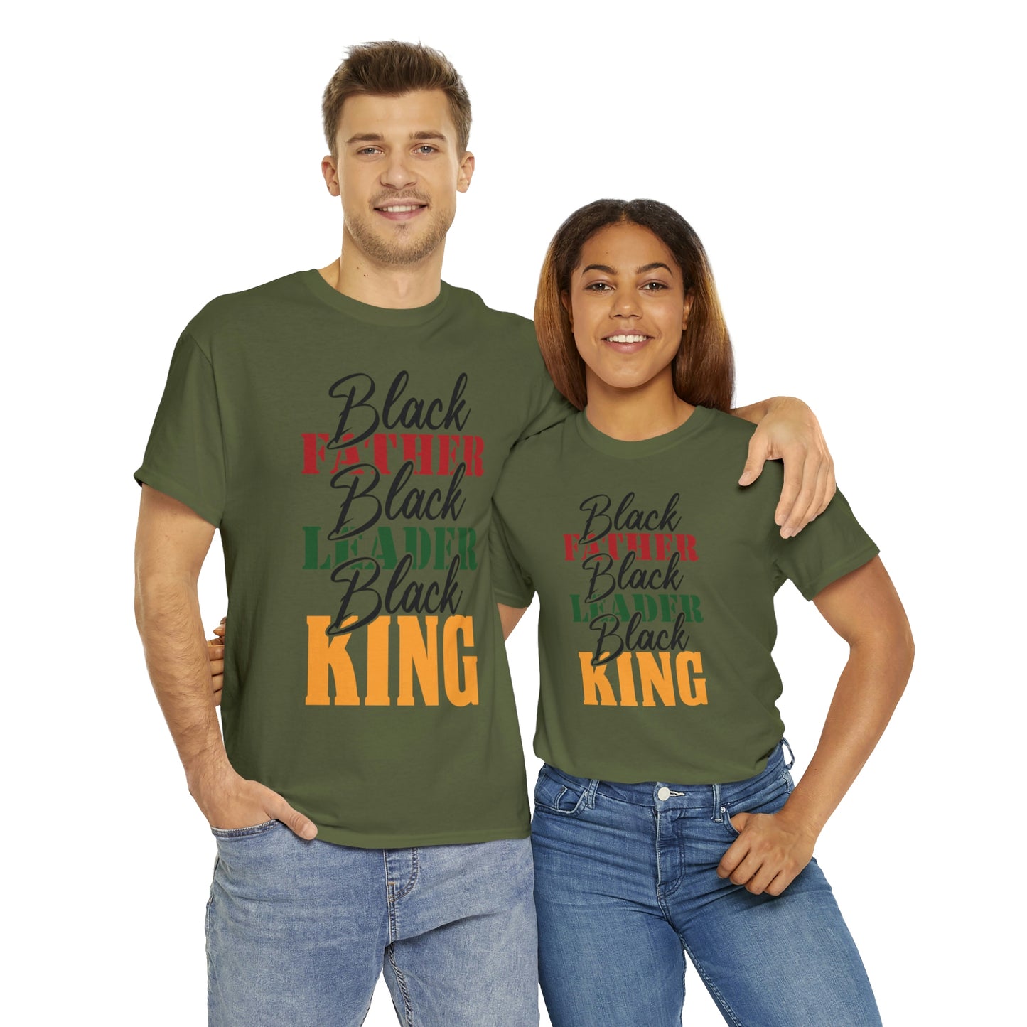 Black Father Script Unisex Heavy Cotton Tee
