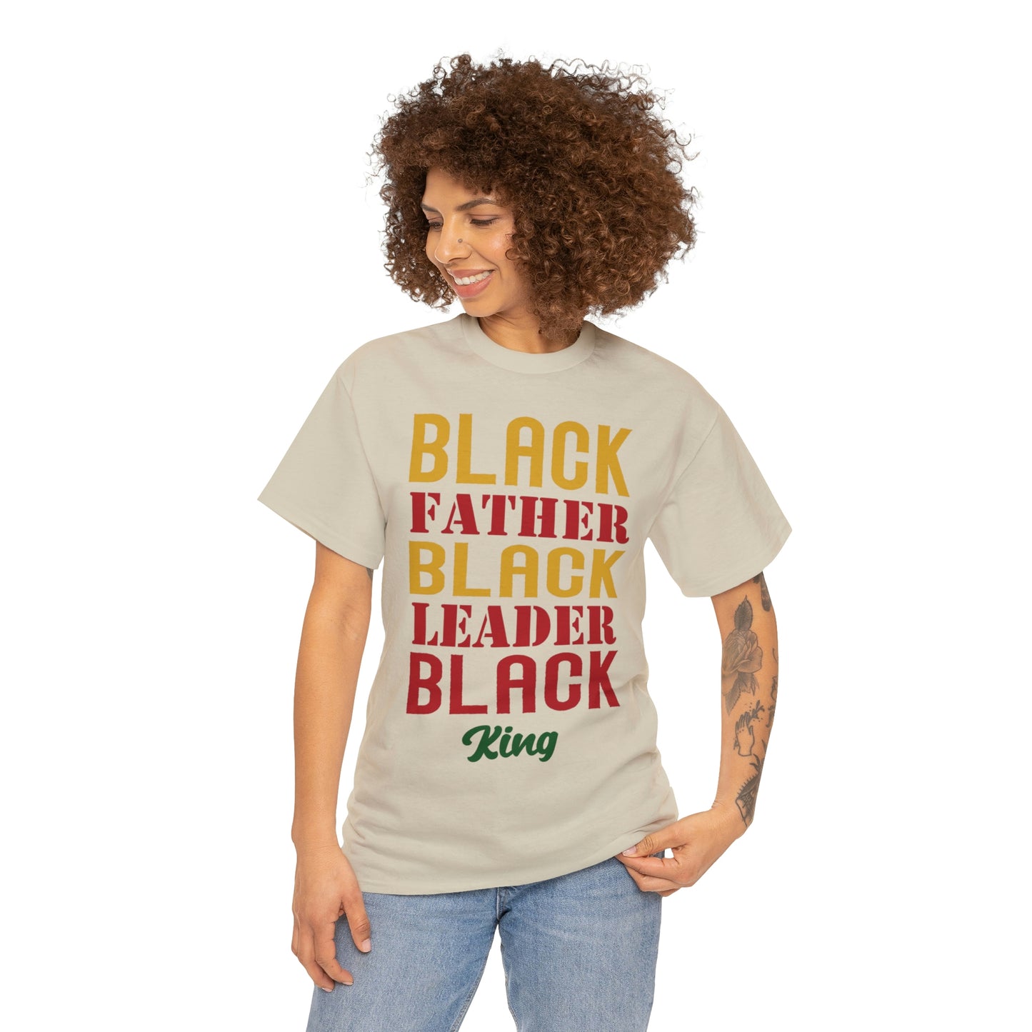 Black Fathers Block Unisex Heavy Cotton Tee