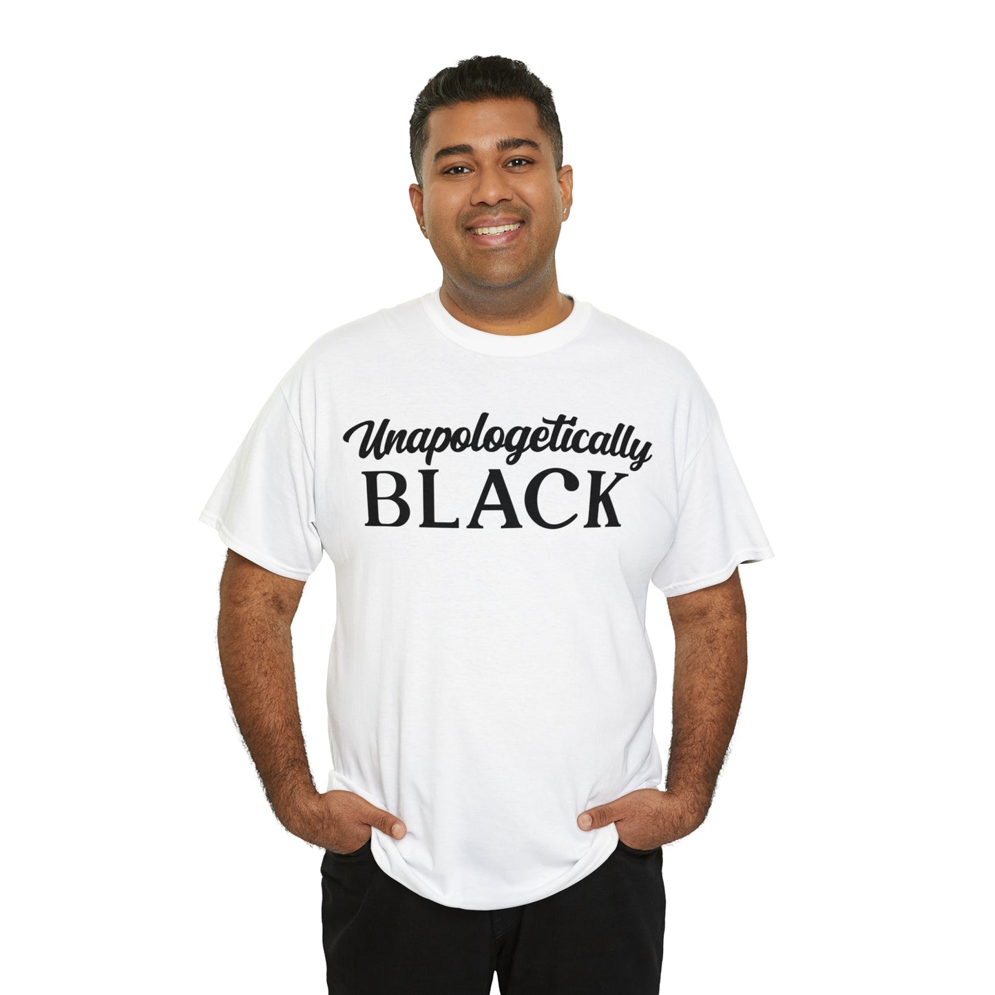 Black (Vinyl Cut-1 Color) Unisex Heavy Cotton Tee