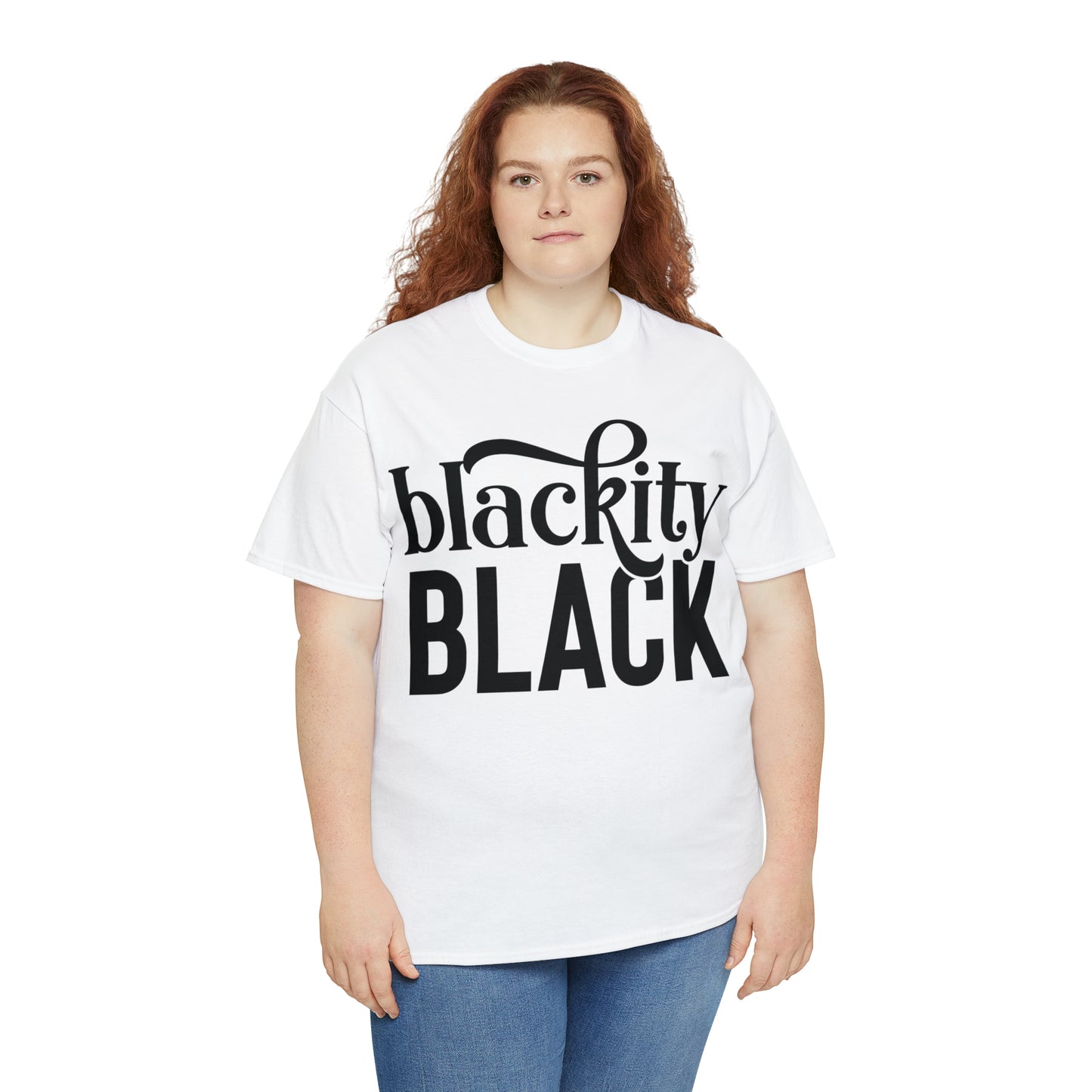Blackity (Vinyl Cut-1 Color) Unisex Heavy Cotton Tee