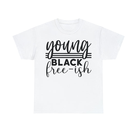 Young (Vinyl Cut-1 color) Unisex Heavy Cotton Tee