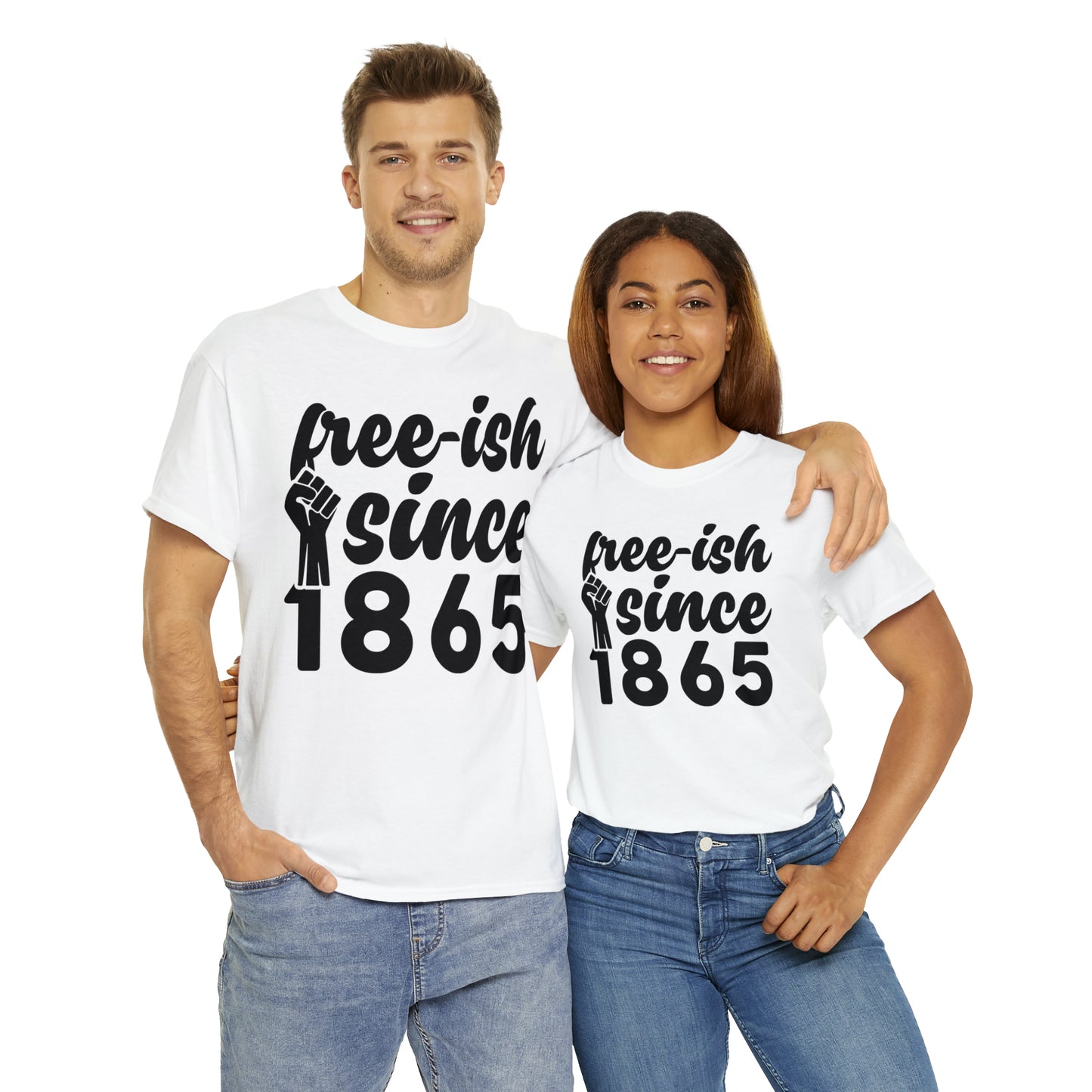 Free-Ish (Vinyl Cut-1 Color) Unisex Heavy Cotton Tee