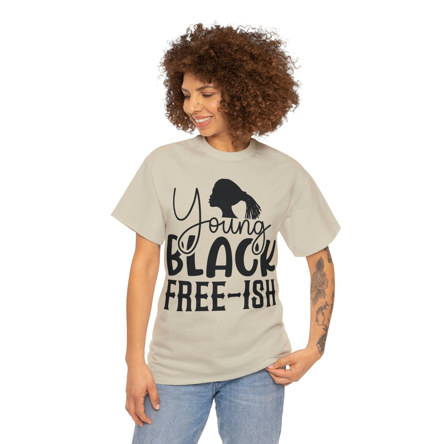 Young Black Unisex Heavy Cotton Tee