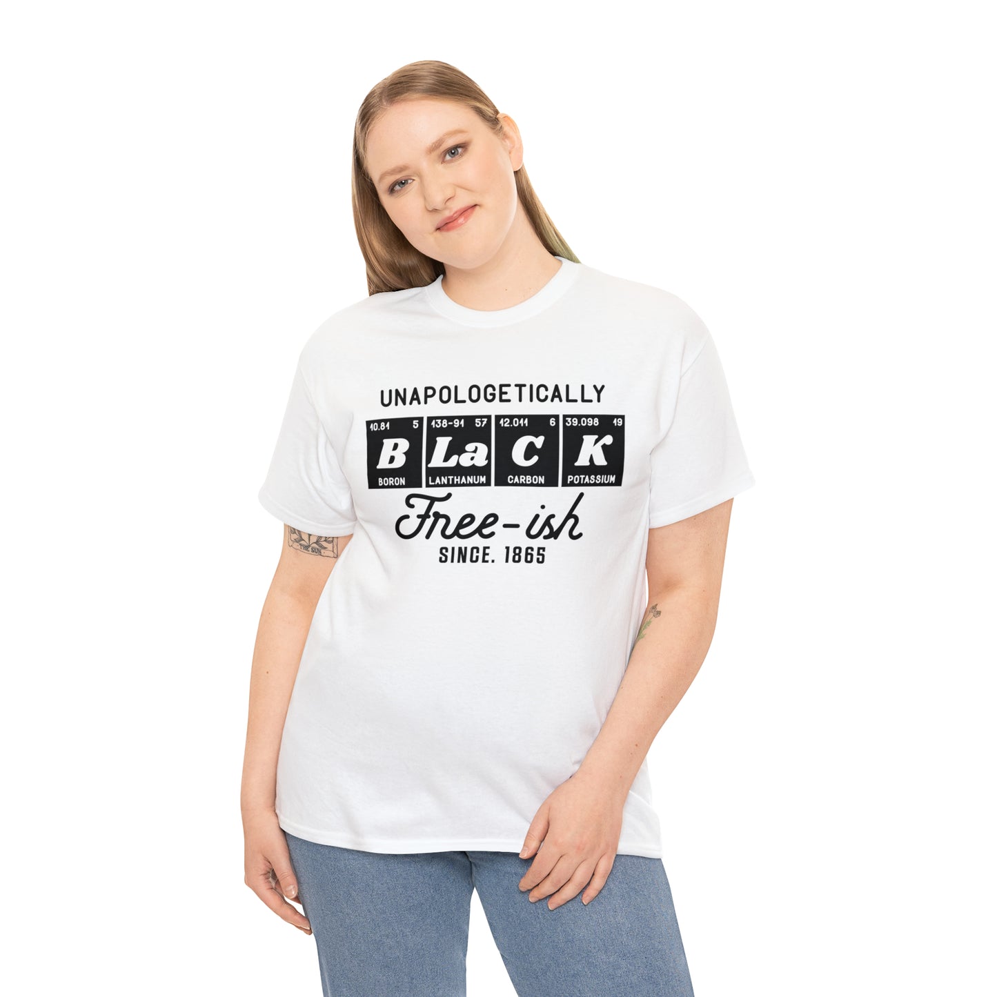 Free-Ish (Vinyl Cut-1 Color) Unisex Heavy Cotton Tee