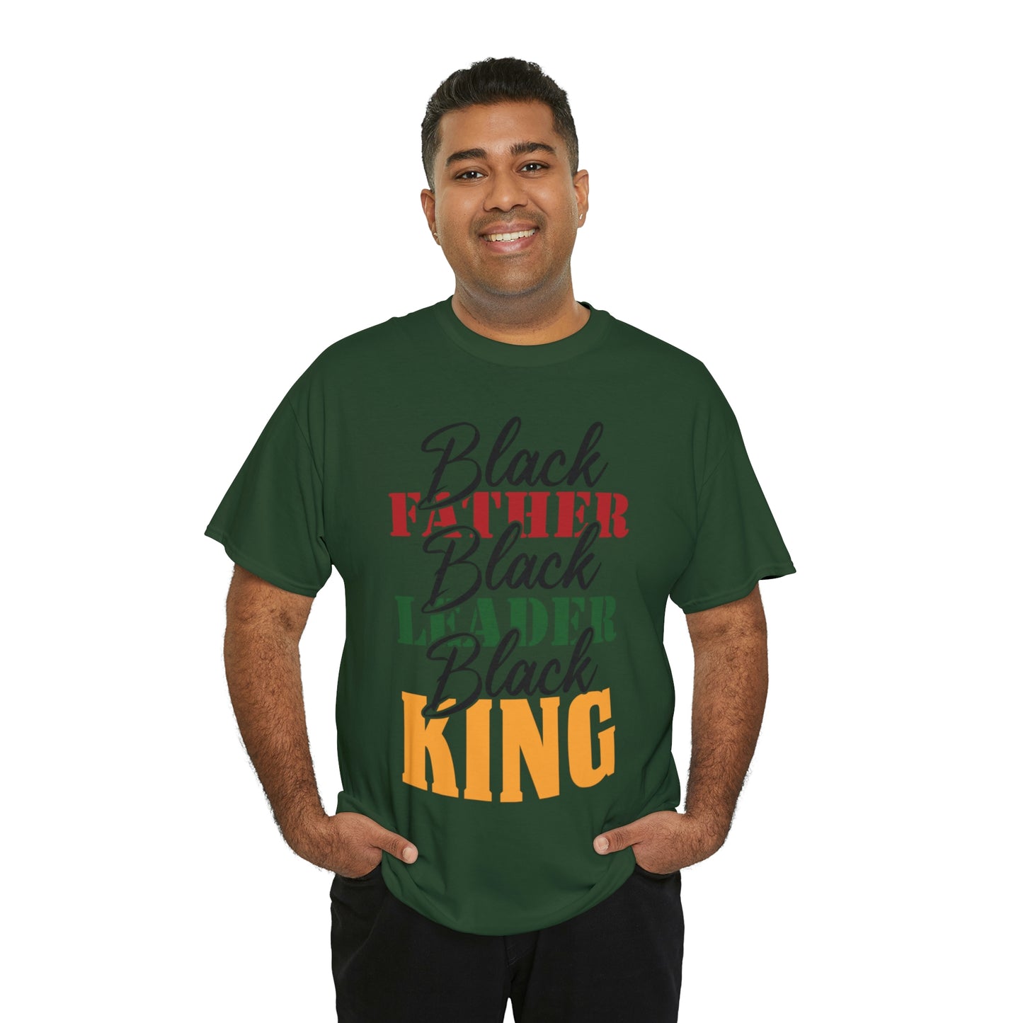 Black Father Script Unisex Heavy Cotton Tee