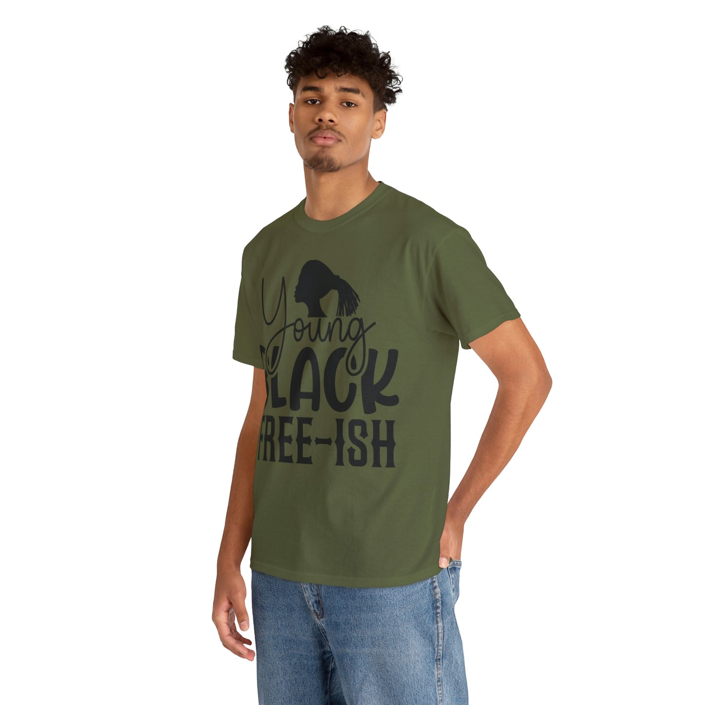 Young Black Unisex Heavy Cotton Tee