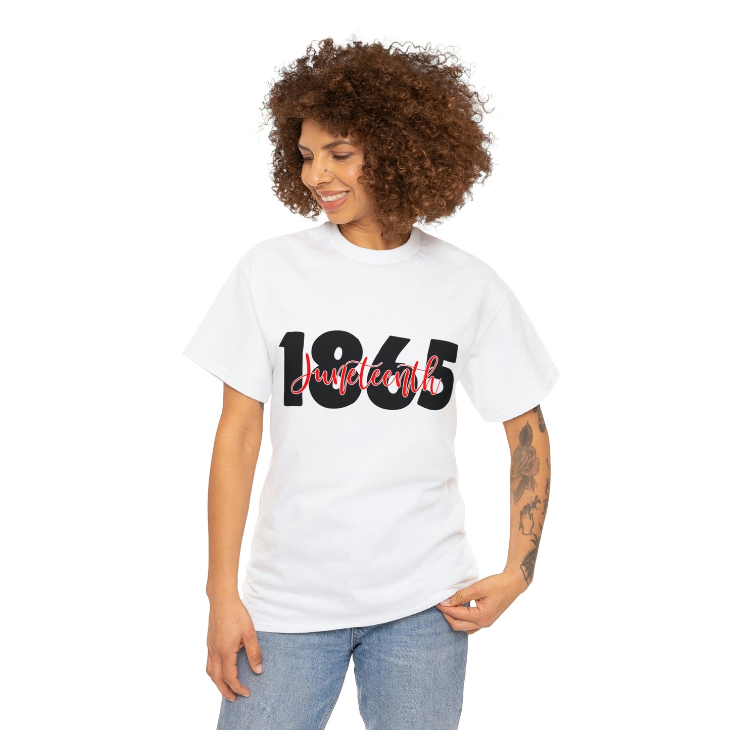 Juneteenth-Red Unisex Heavy Cotton Tee