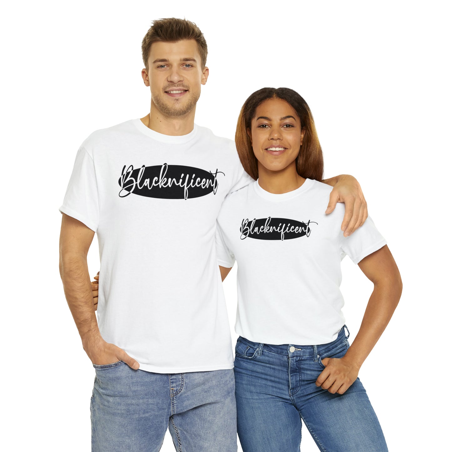 Blacknificent (Vinyl-1 color) Unisex Heavy Cotton Tee