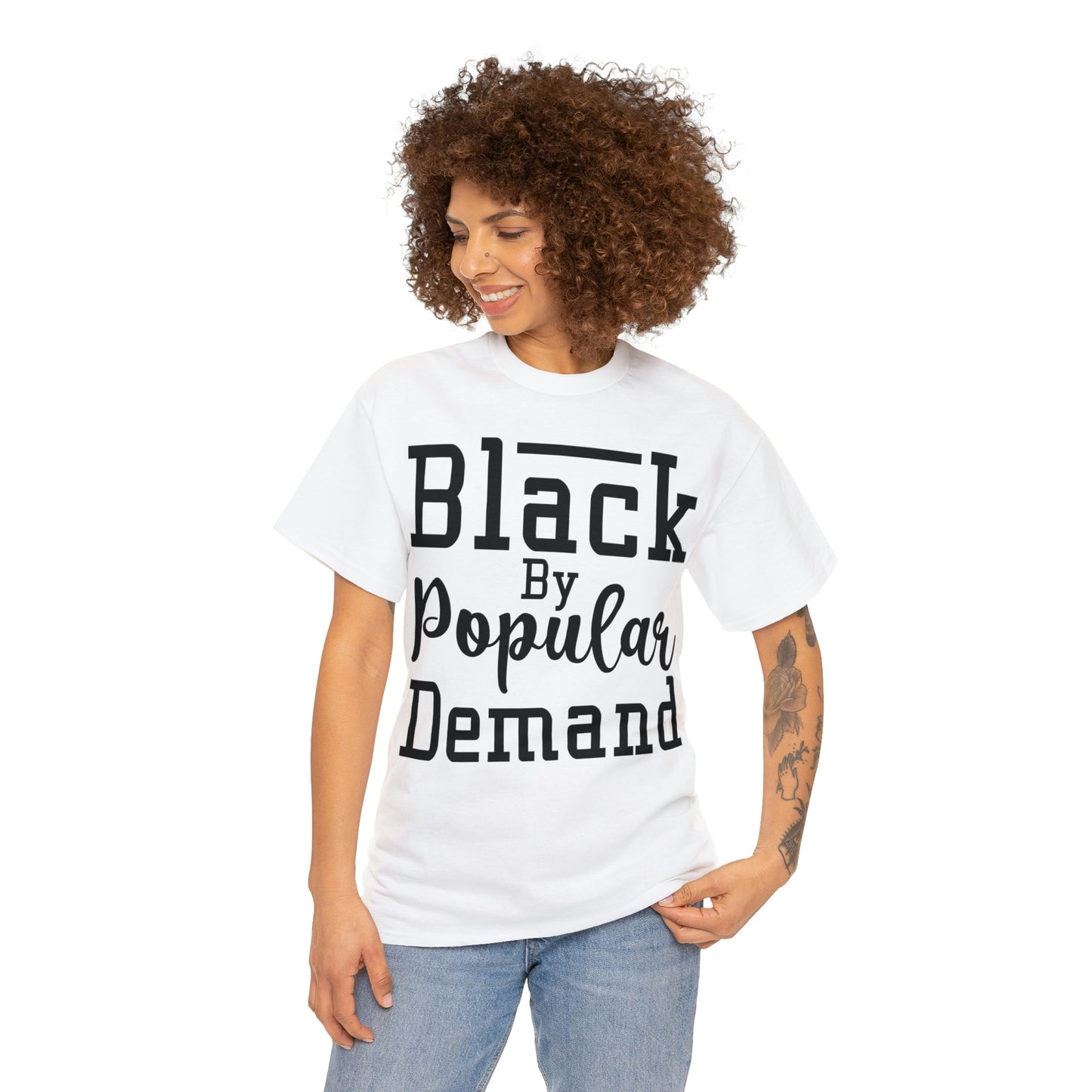 Black Popular Unisex Heavy Cotton Tee