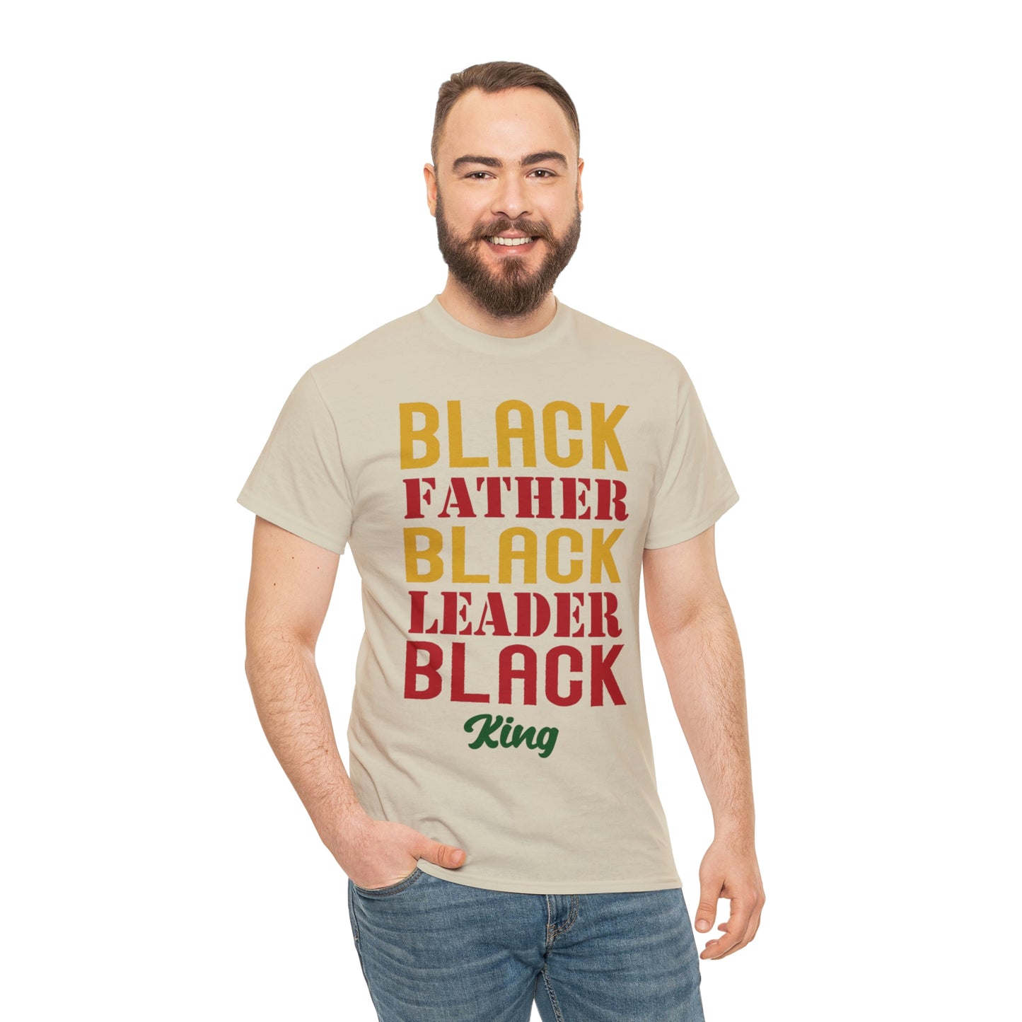 Black Fathers Block Unisex Heavy Cotton Tee