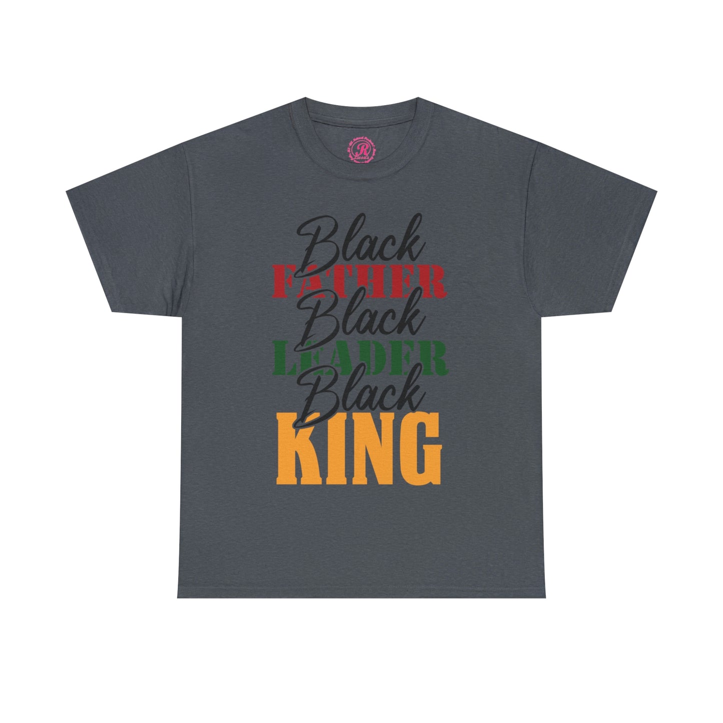Black Father Script Unisex Heavy Cotton Tee