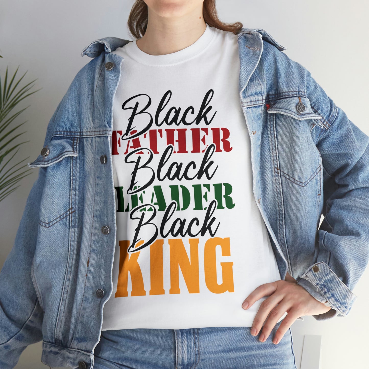 Black Father Script Unisex Heavy Cotton Tee