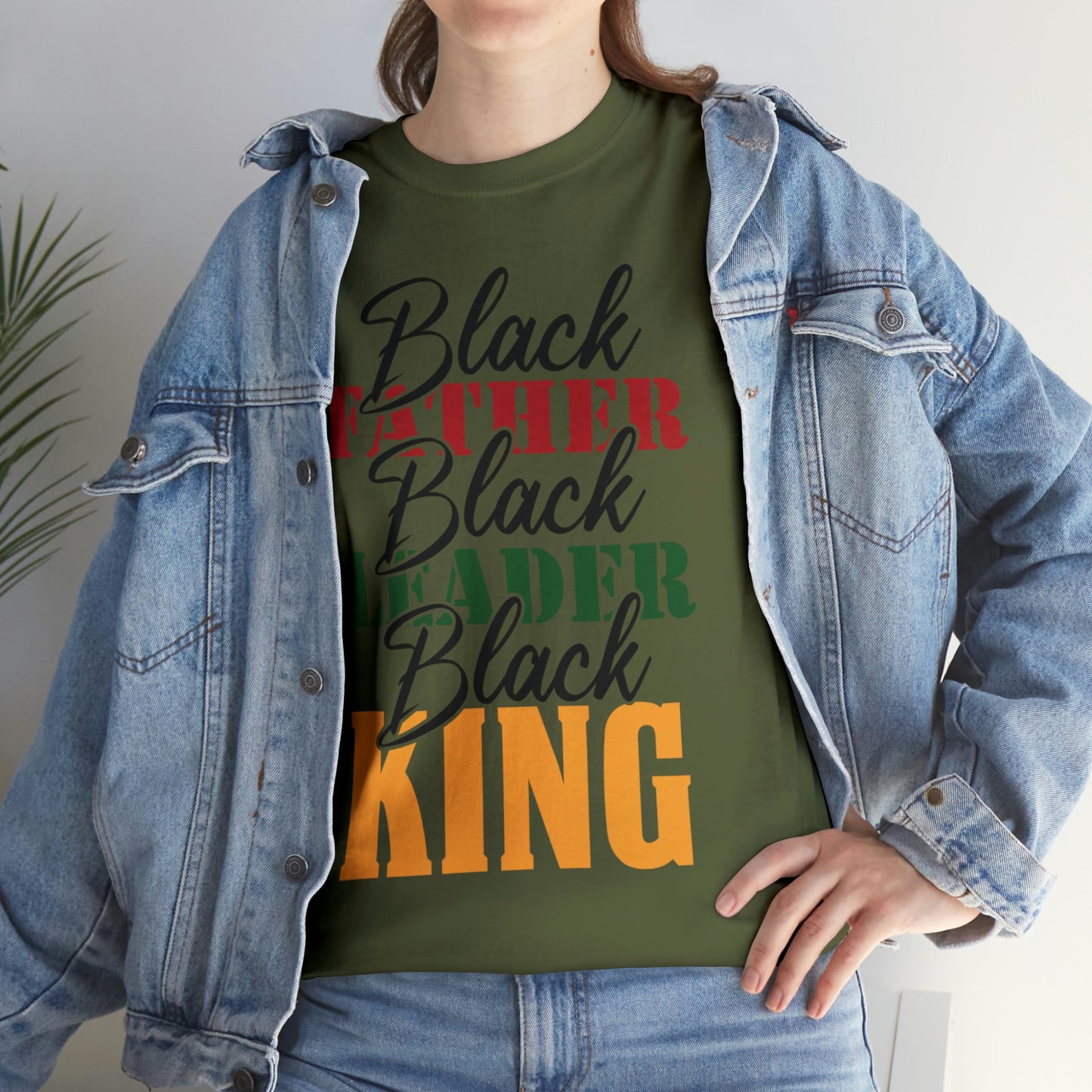 Black Father Script Unisex Heavy Cotton Tee