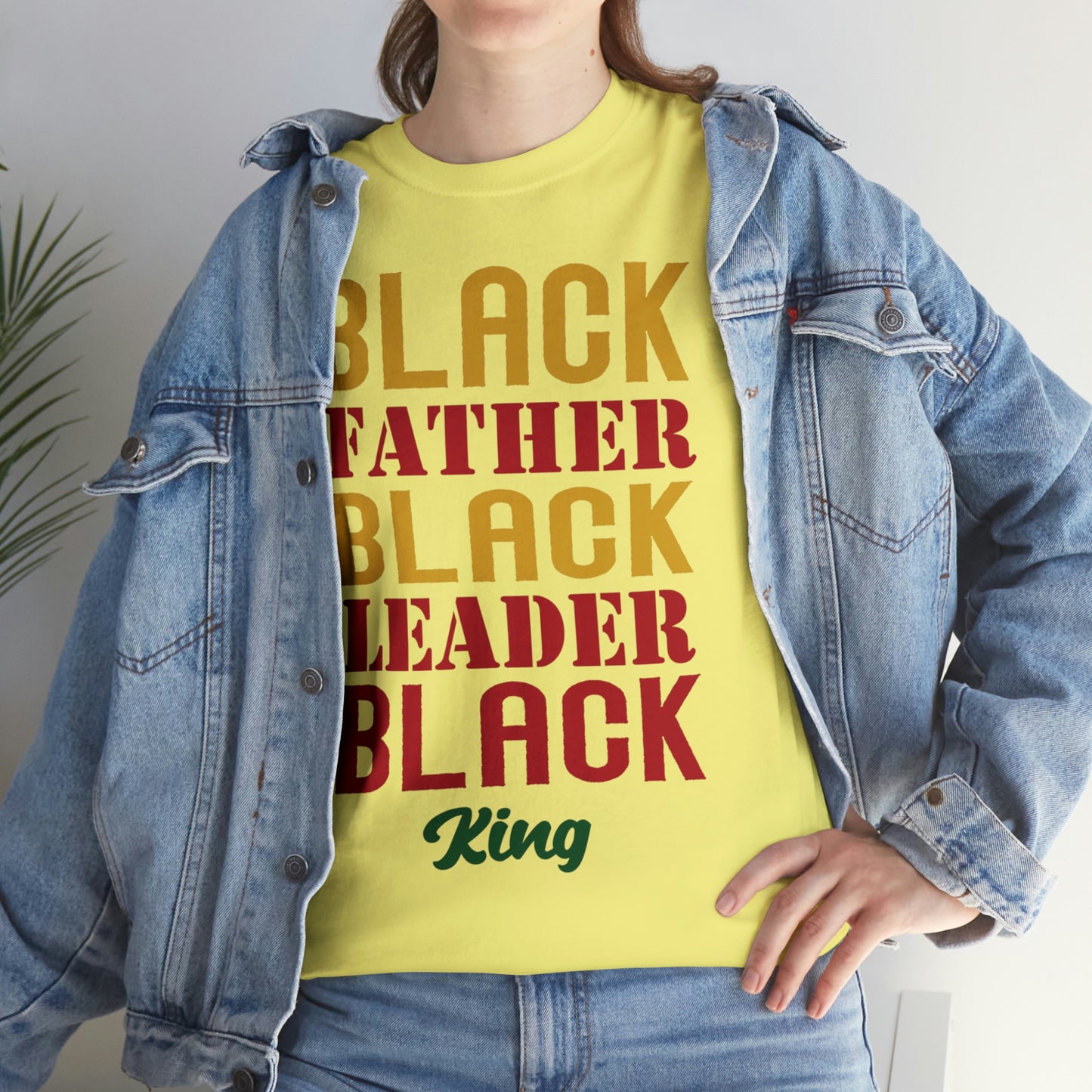Black Fathers Block Unisex Heavy Cotton Tee