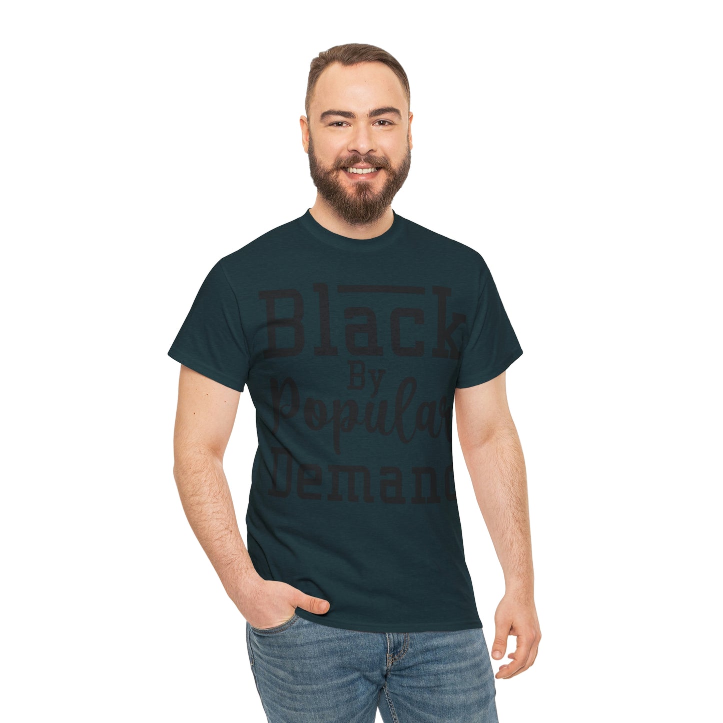 Black Popular Unisex Heavy Cotton Tee