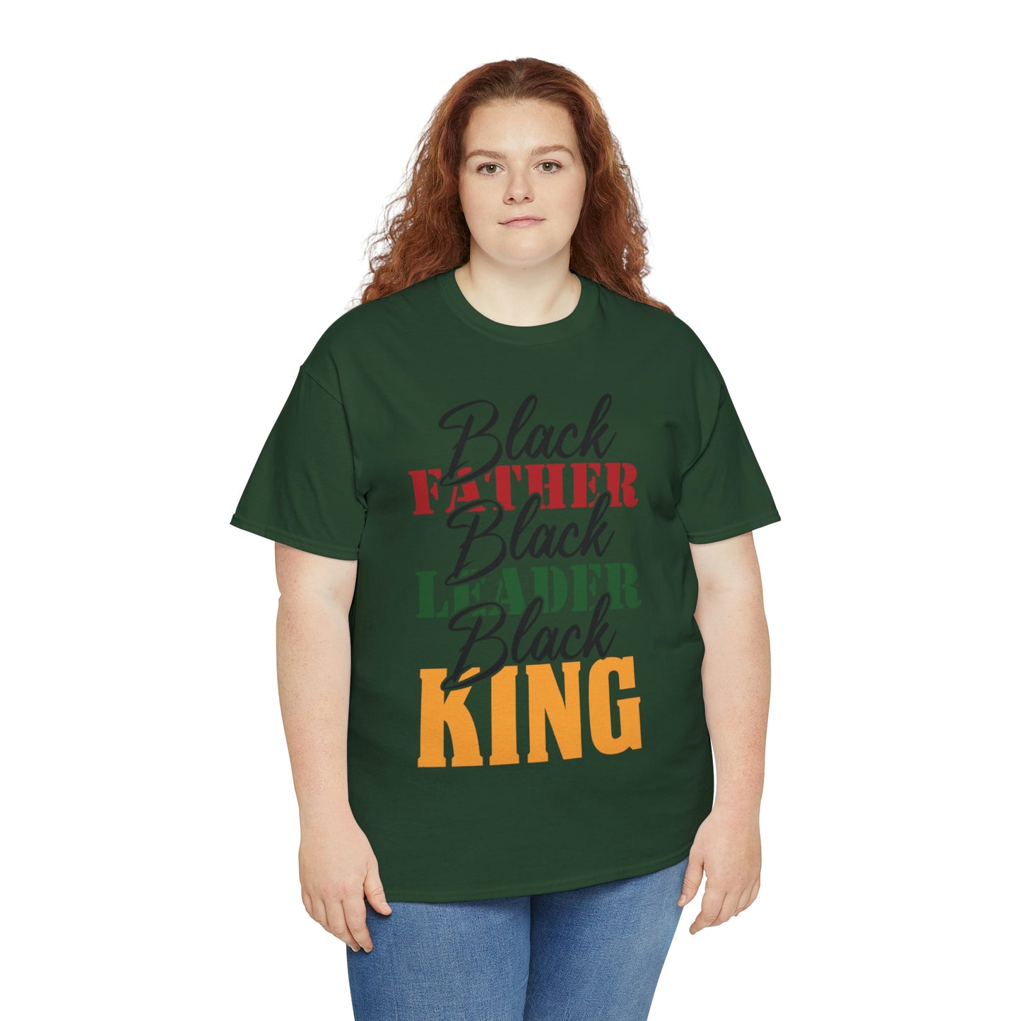 Black Father Script Unisex Heavy Cotton Tee
