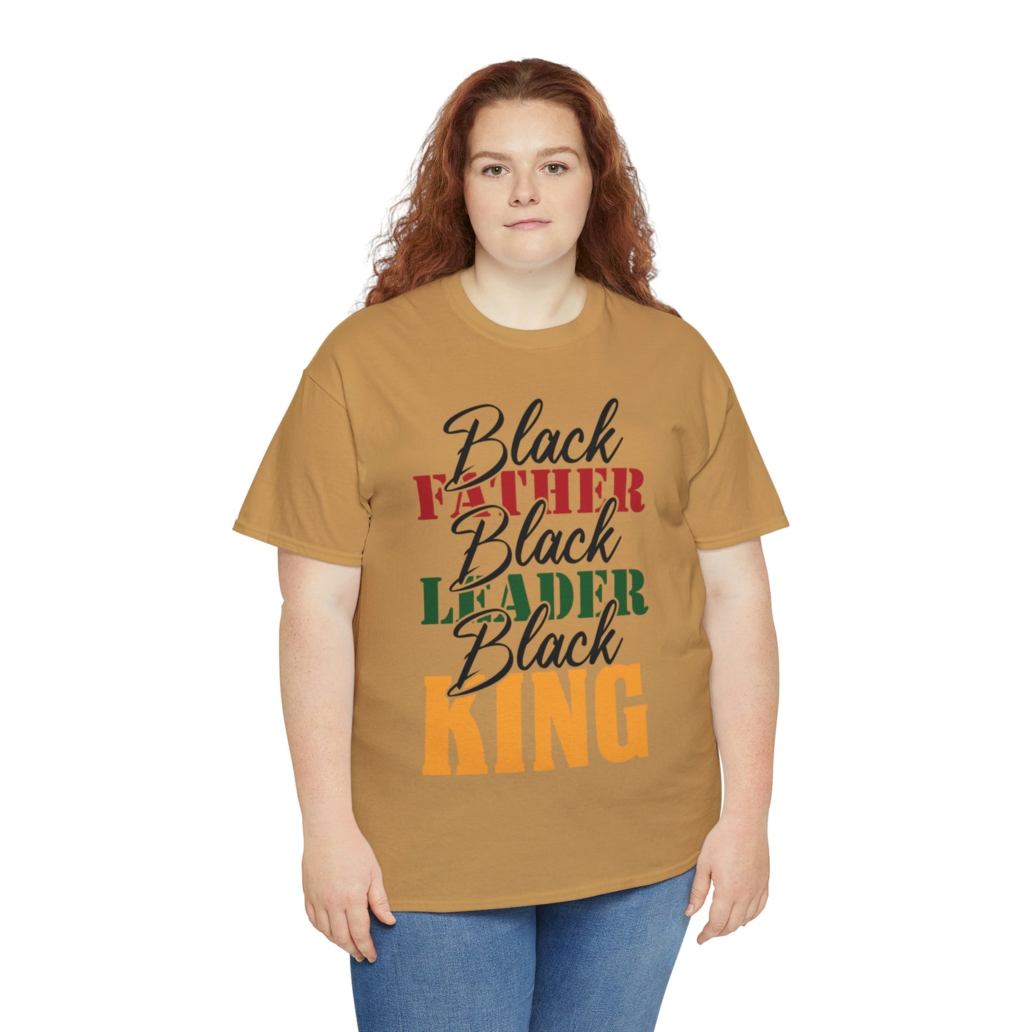 Black Father Script Unisex Heavy Cotton Tee