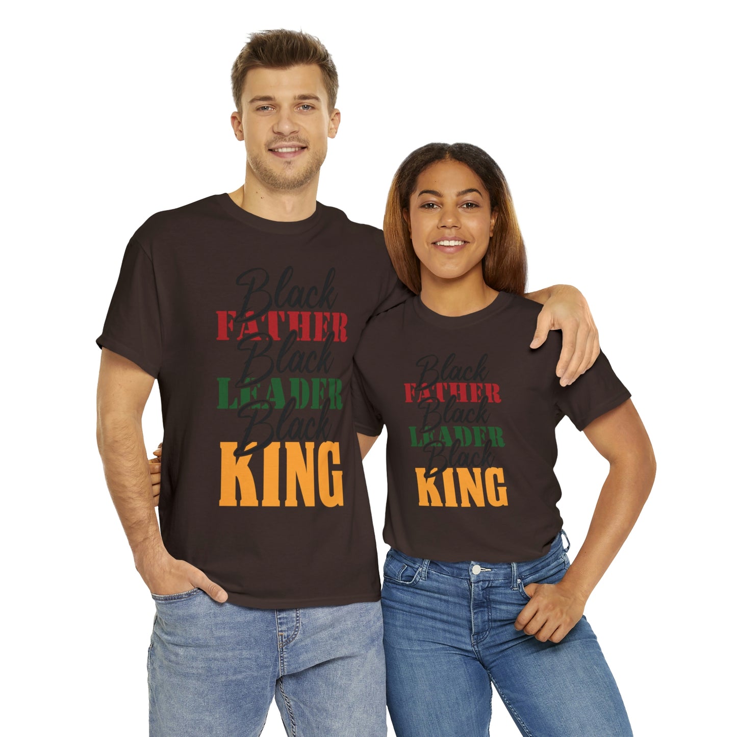 Black Father Script Unisex Heavy Cotton Tee