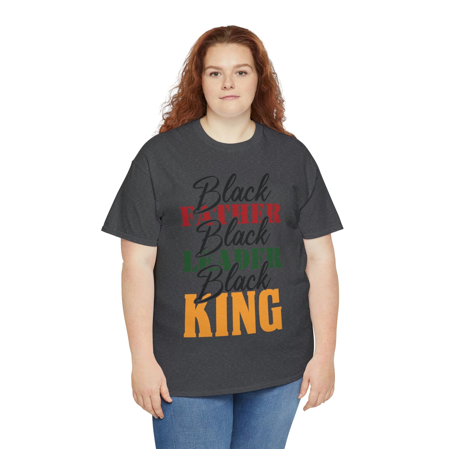 Black Father Script Unisex Heavy Cotton Tee