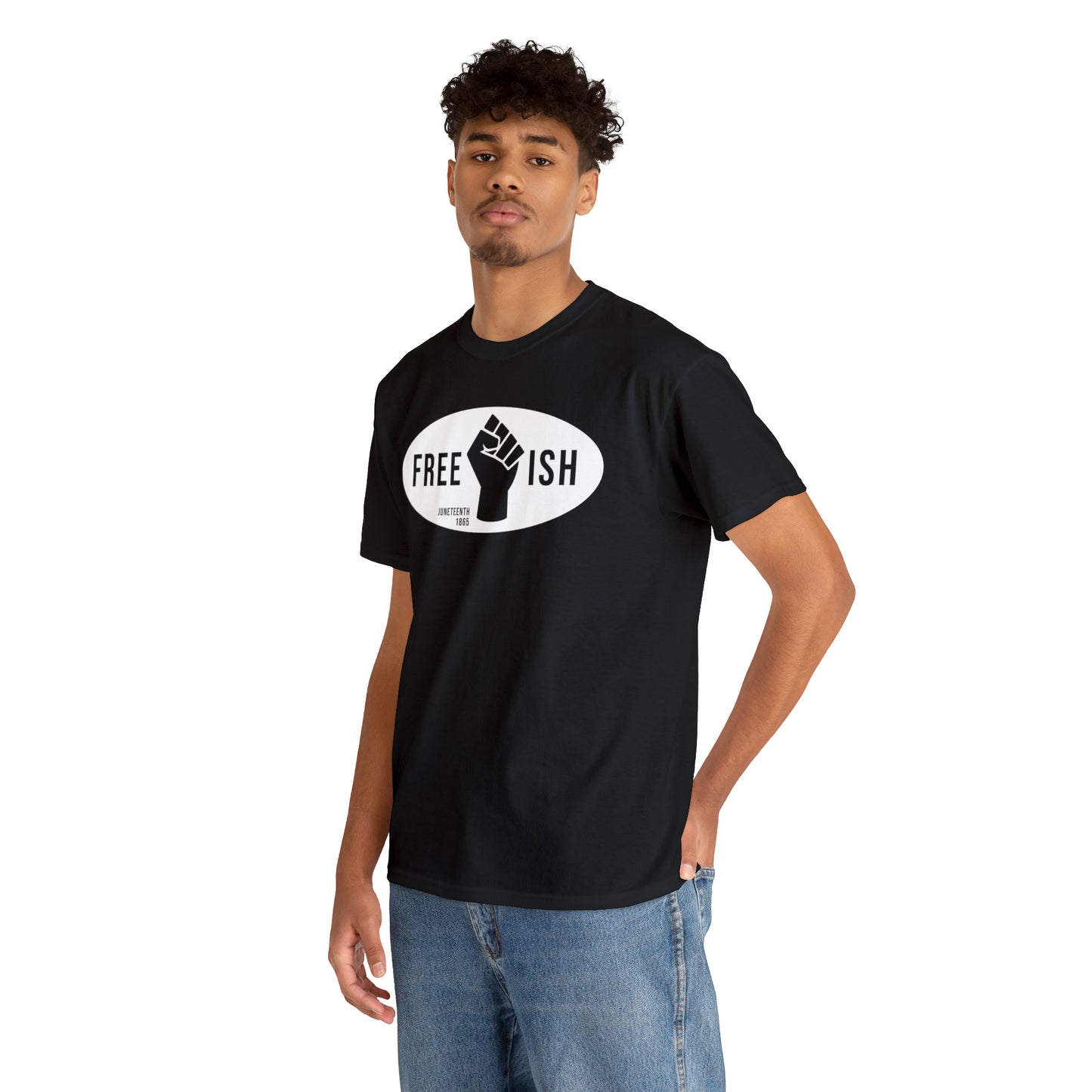 Free-Ish (Vinyl Cut-1 color) Unisex Heavy Cotton Tee