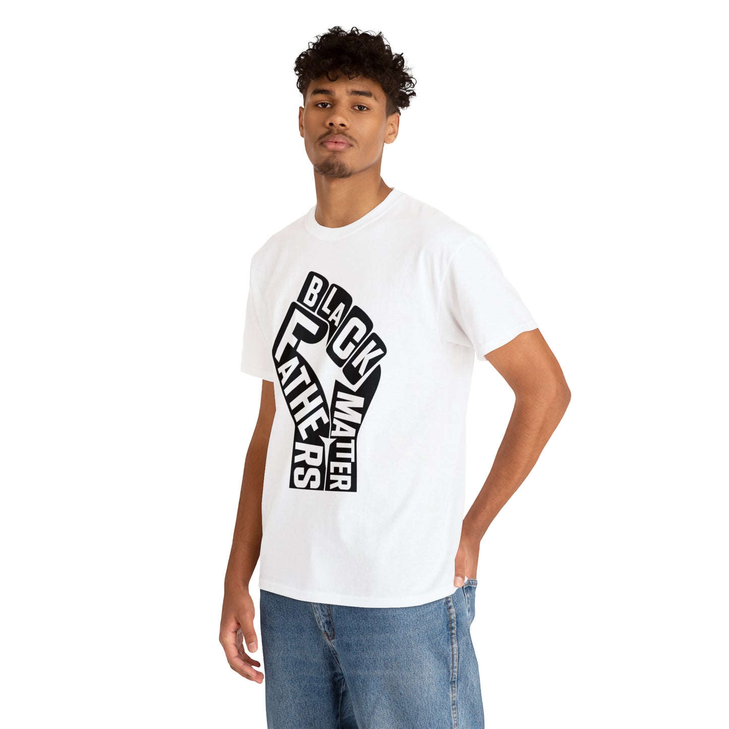 Black Fathers (Vinyl Cut-1 Color)Unisex Heavy Cotton Tee