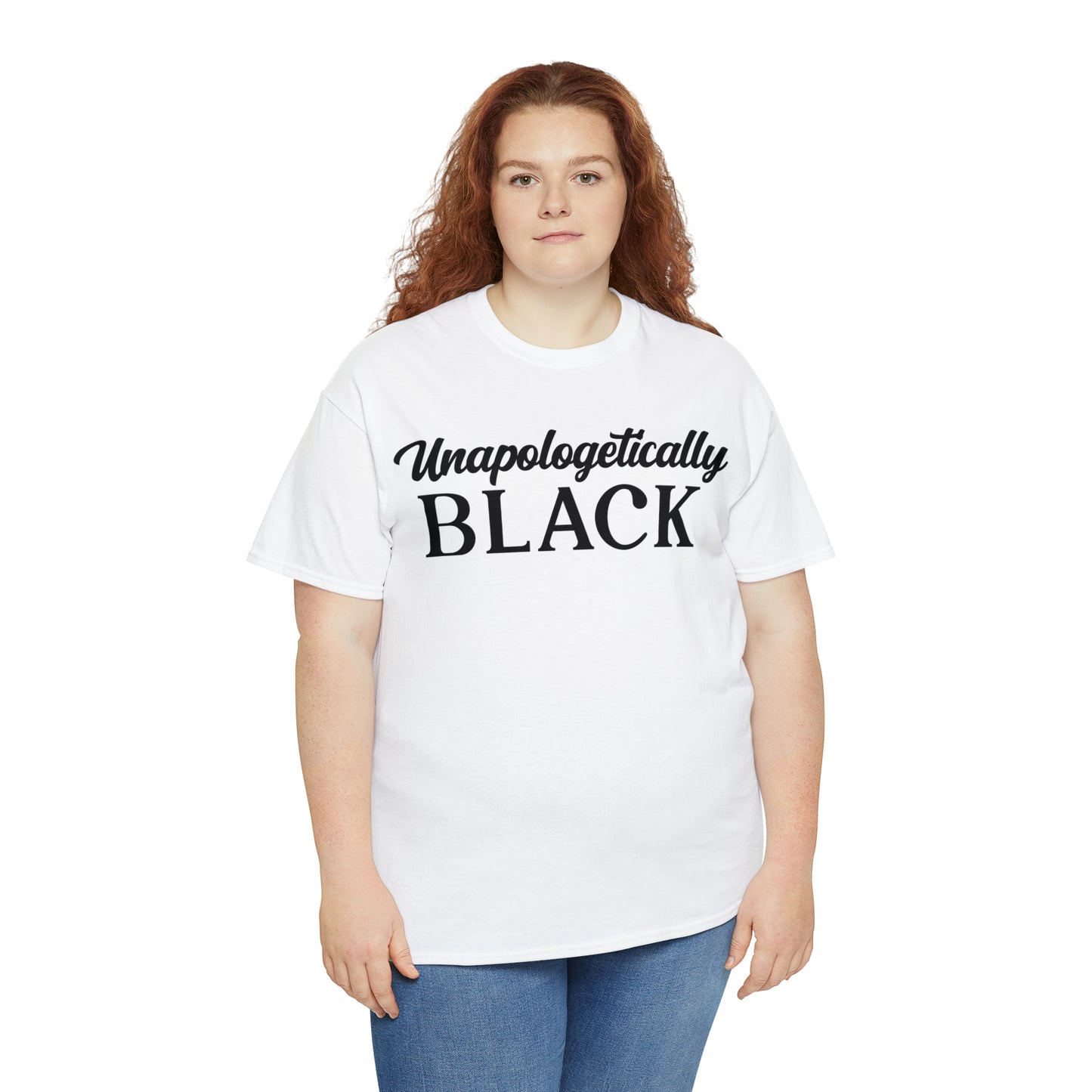 Black (Vinyl Cut-1 Color) Unisex Heavy Cotton Tee