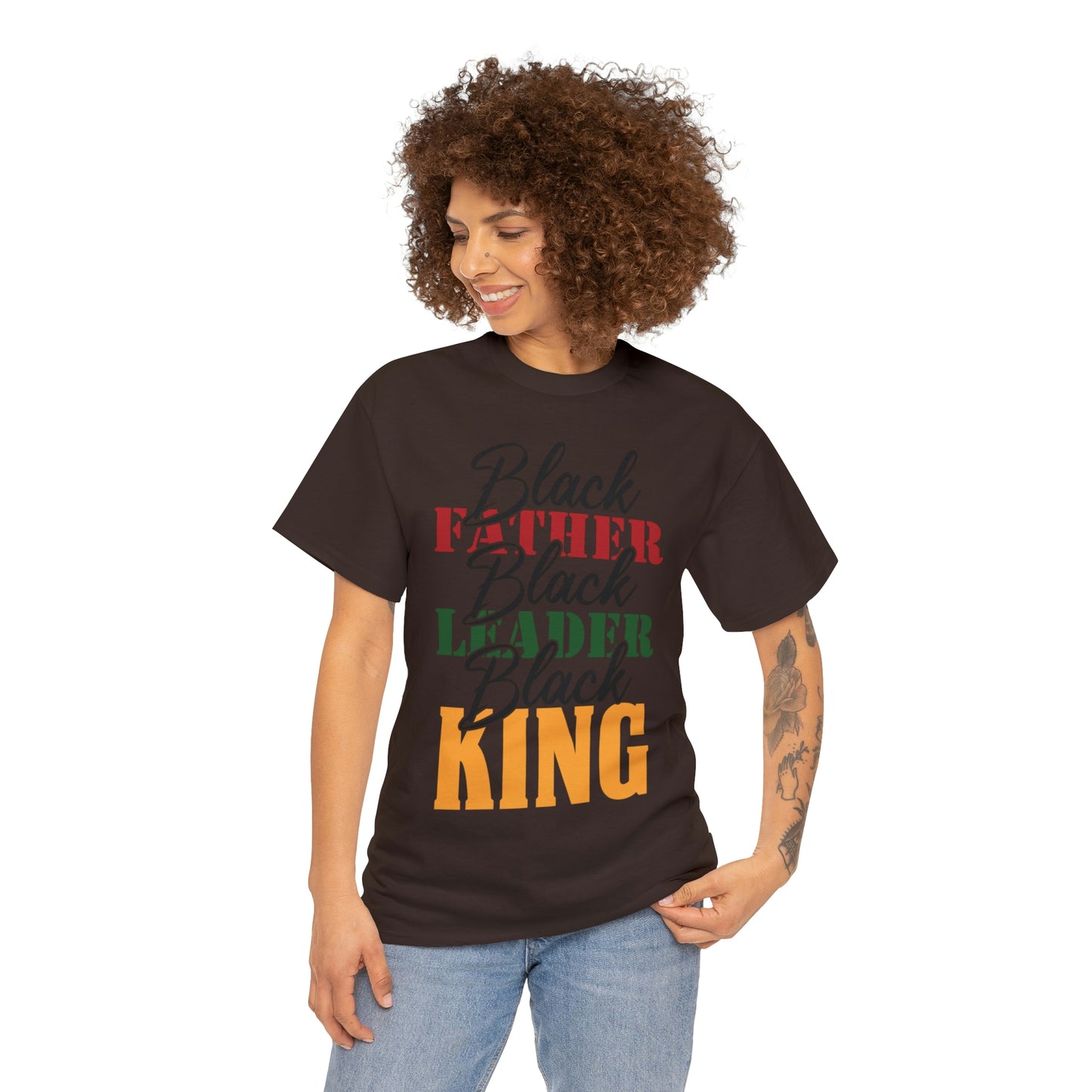Black Father Script Unisex Heavy Cotton Tee
