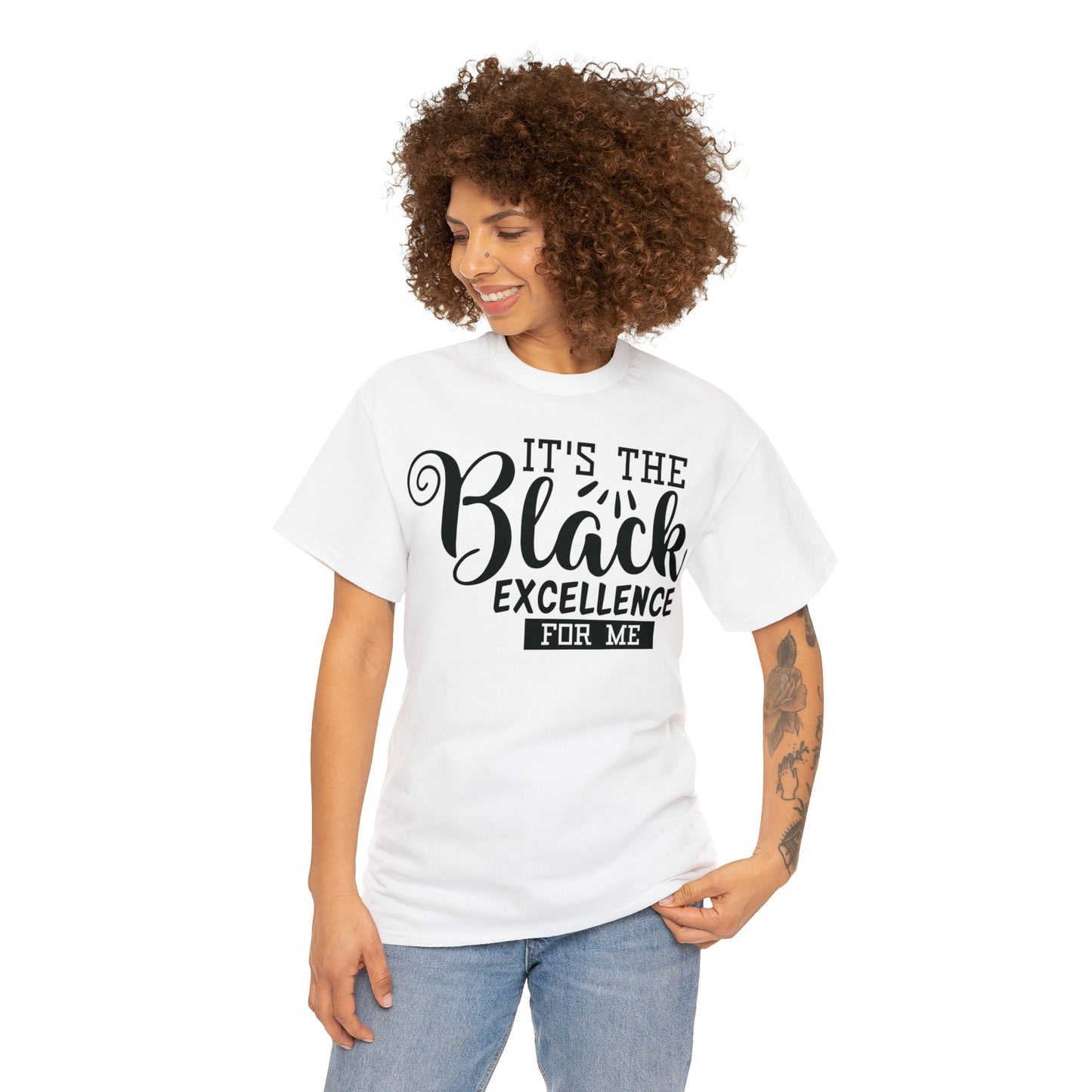 Black Excellence (Vinyl-1 color) Unisex Heavy Cotton Tee