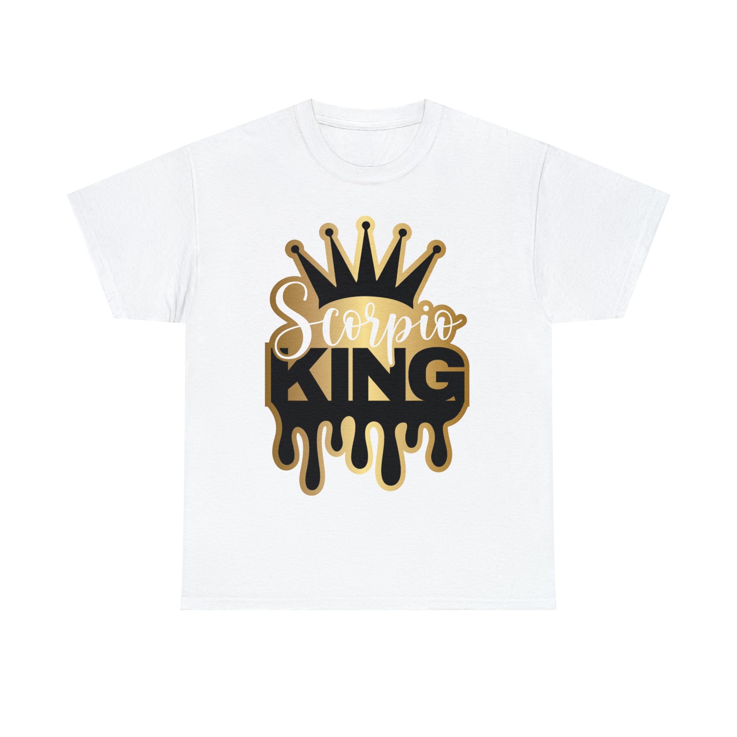 Scorpio King DTF Print Unisex Heavy Cotton Tee