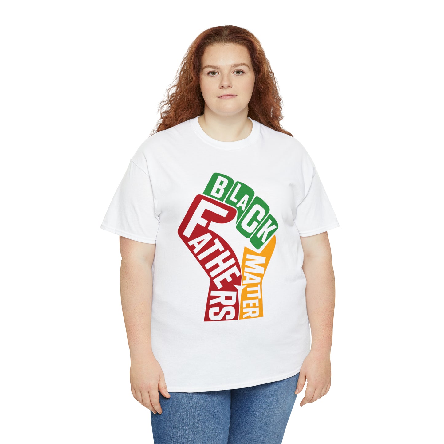 Black Fathers DTF Print Unisex Heavy Cotton Tee