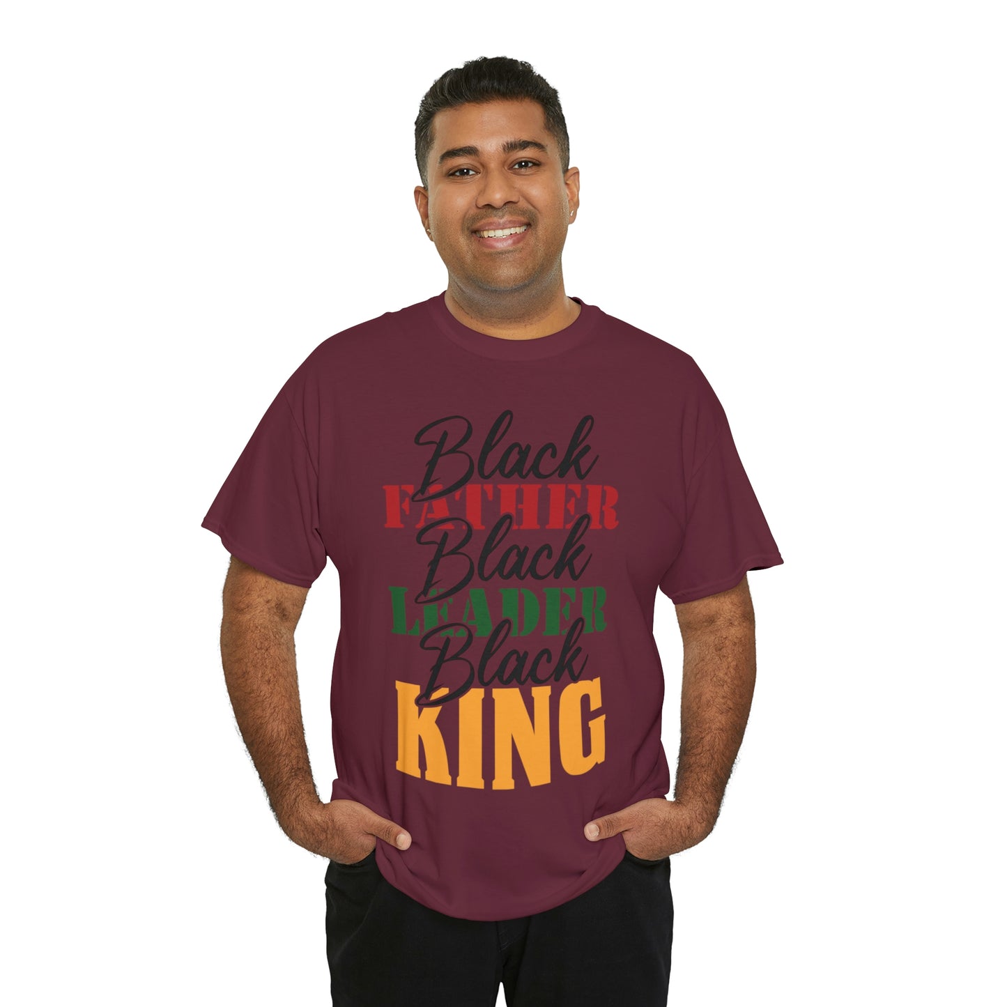 Black Father Script Unisex Heavy Cotton Tee