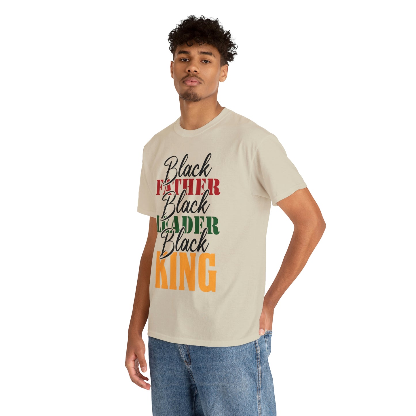 Black Father Script Unisex Heavy Cotton Tee