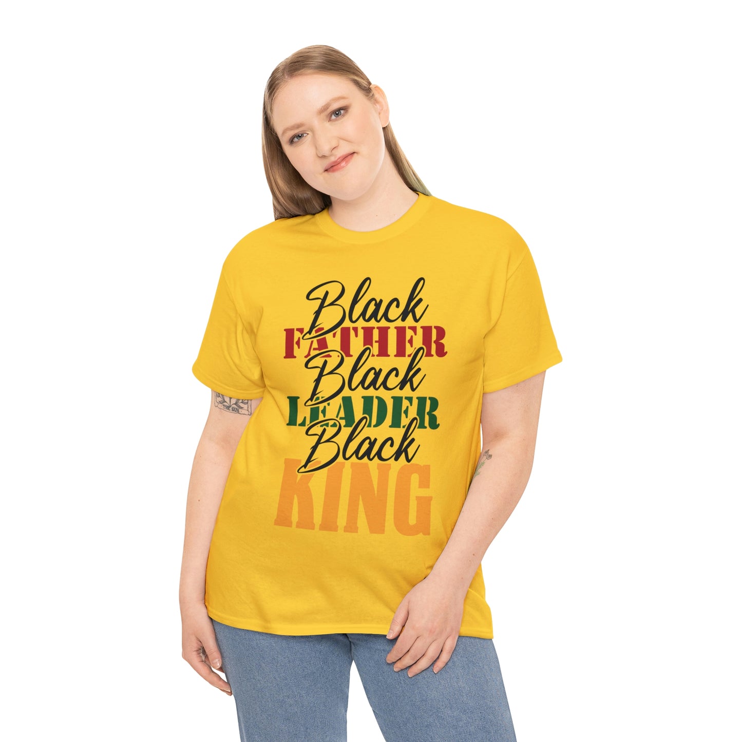 Black Father Script Unisex Heavy Cotton Tee