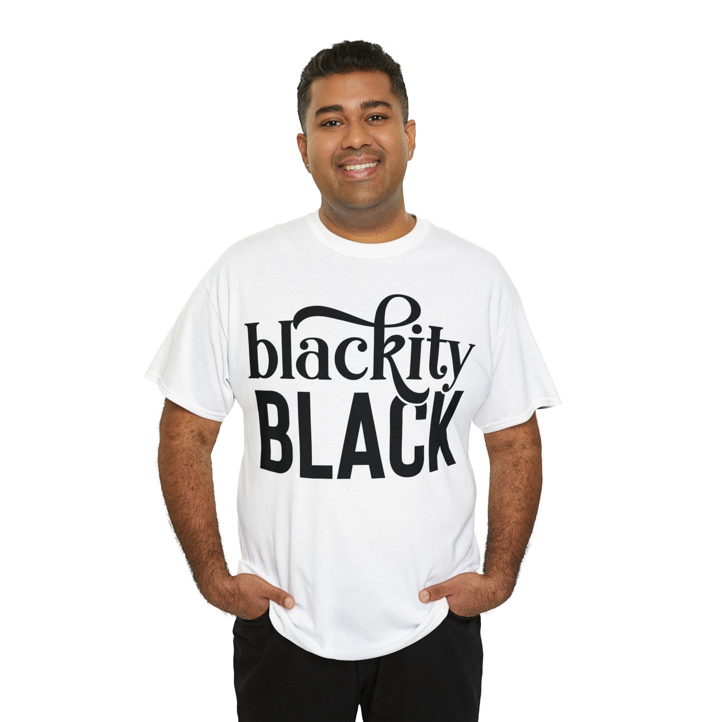 Blackity (Vinyl Cut-1 Color) Unisex Heavy Cotton Tee