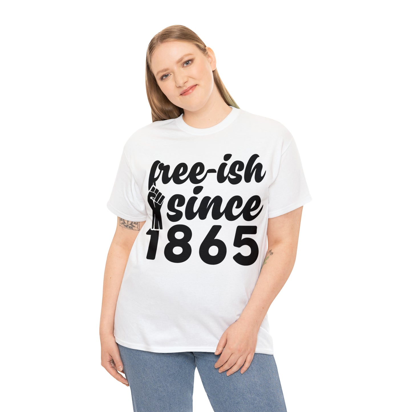 Free-Ish (Vinyl Cut-1 Color) Unisex Heavy Cotton Tee