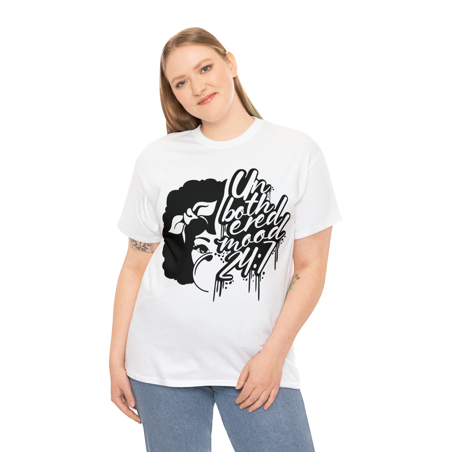 Unbothered DTF Print Unisex Heavy Cotton Tee