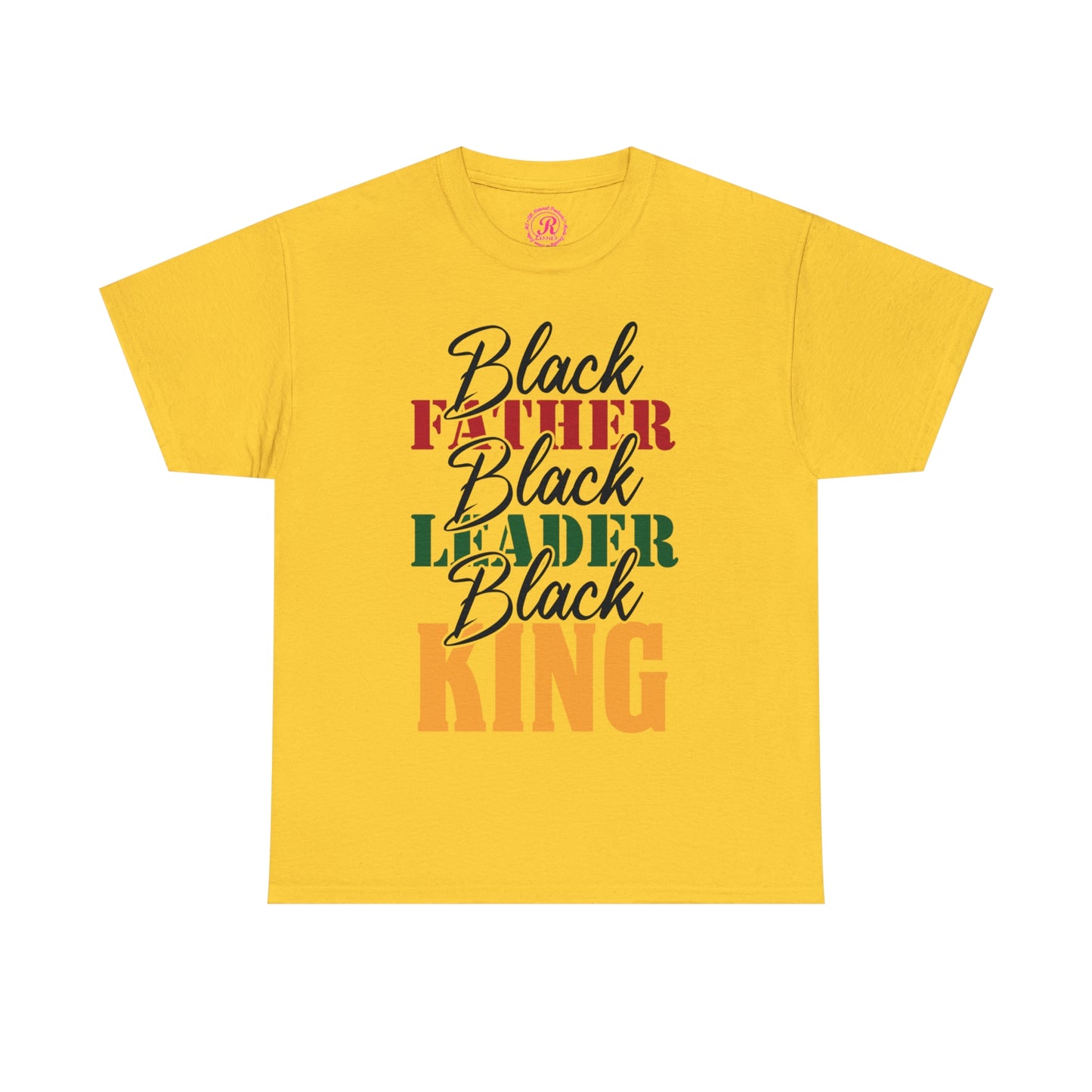 Black Father Script Unisex Heavy Cotton Tee