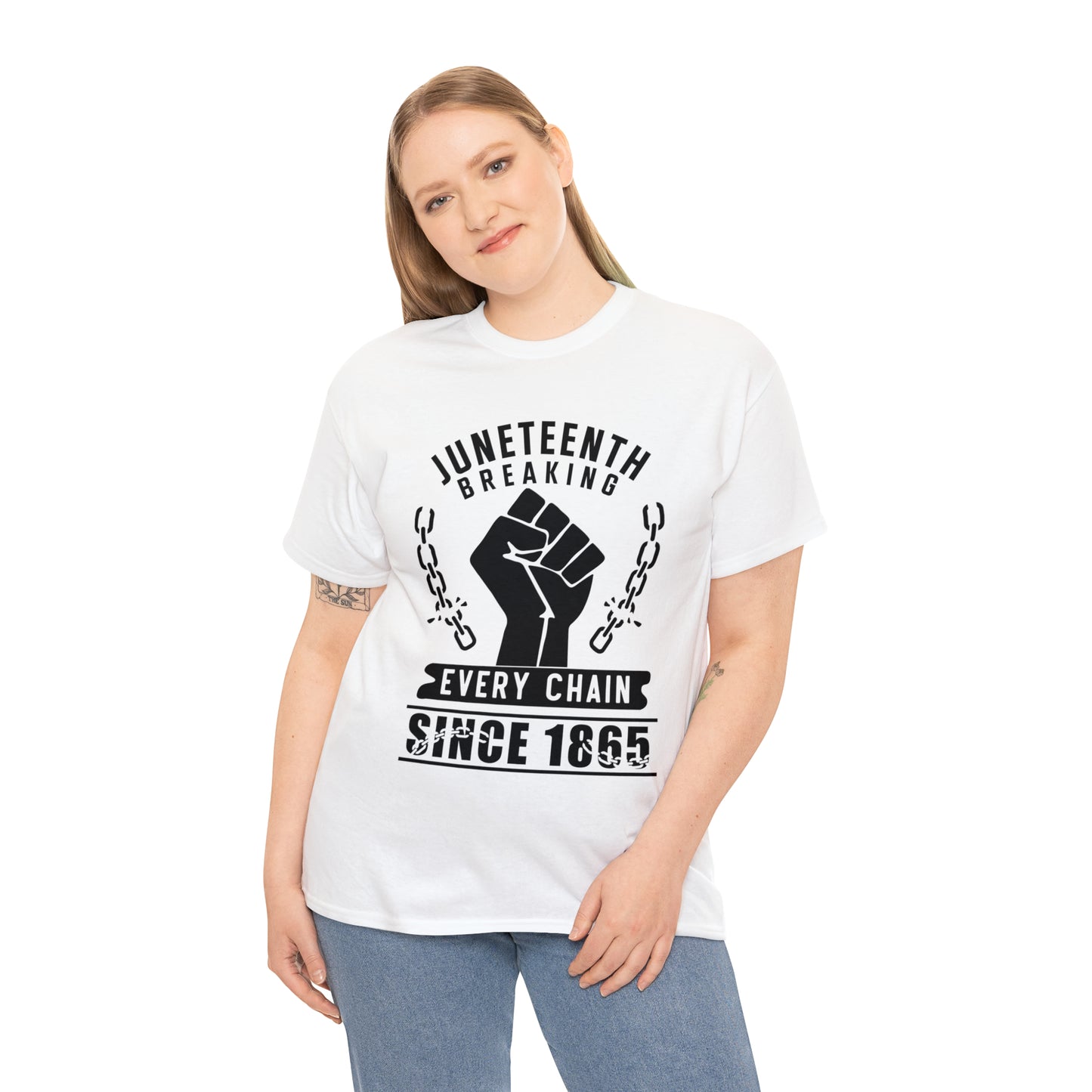 Breaking Every Chain (Vinyl Cut-1 Color) Unisex Heavy Cotton Tee