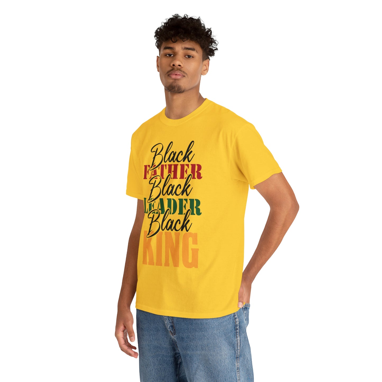 Black Father Script Unisex Heavy Cotton Tee