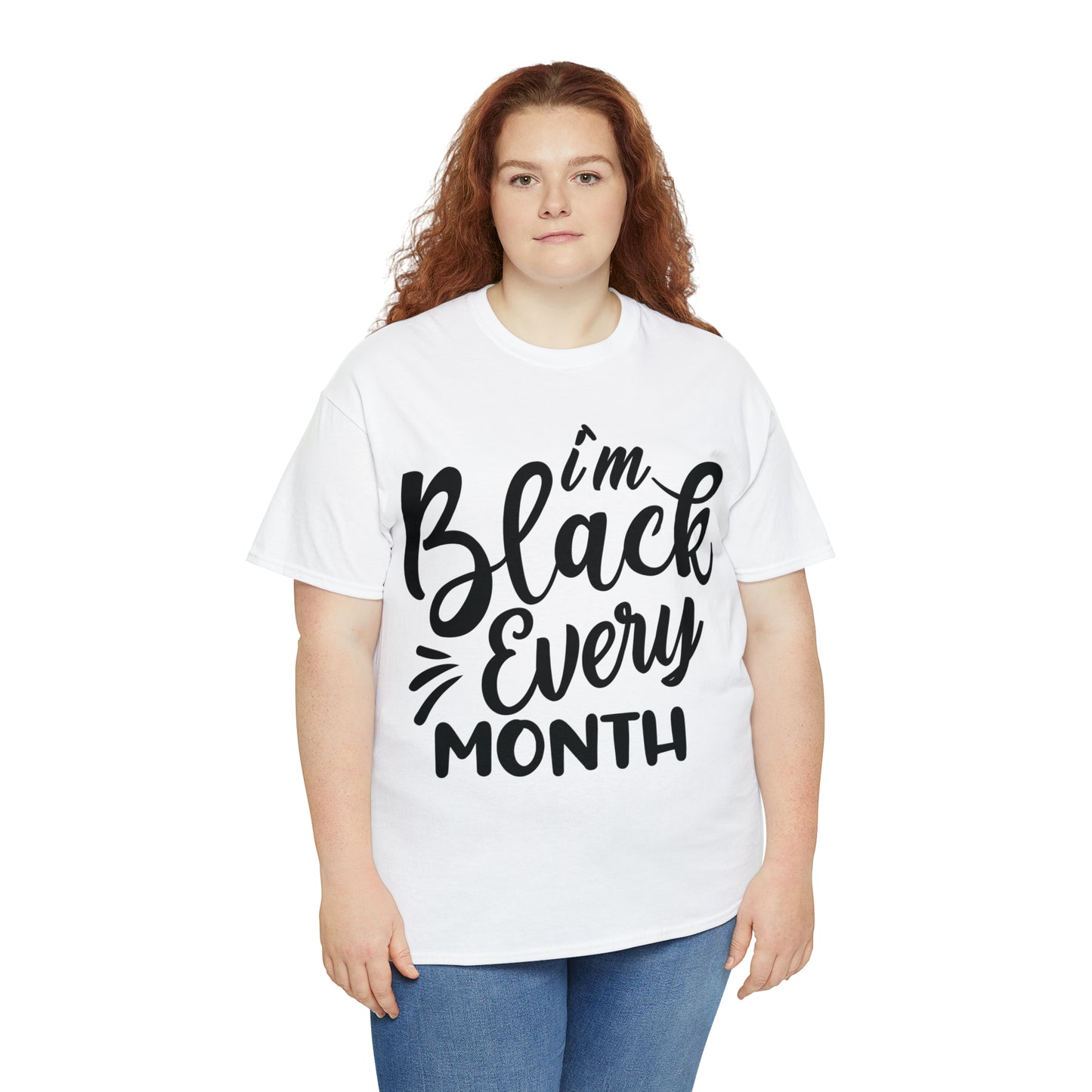 Black (Vinyl Cut-1 color) Unisex Heavy Cotton Tee