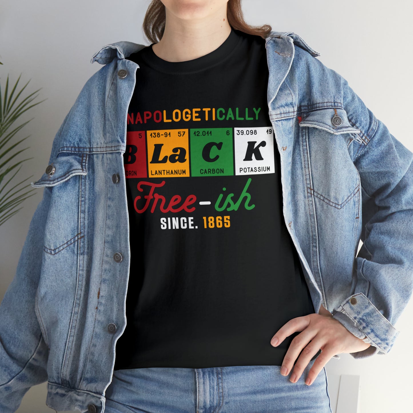 Black-DTF Print Unisex Heavy Cotton Tee