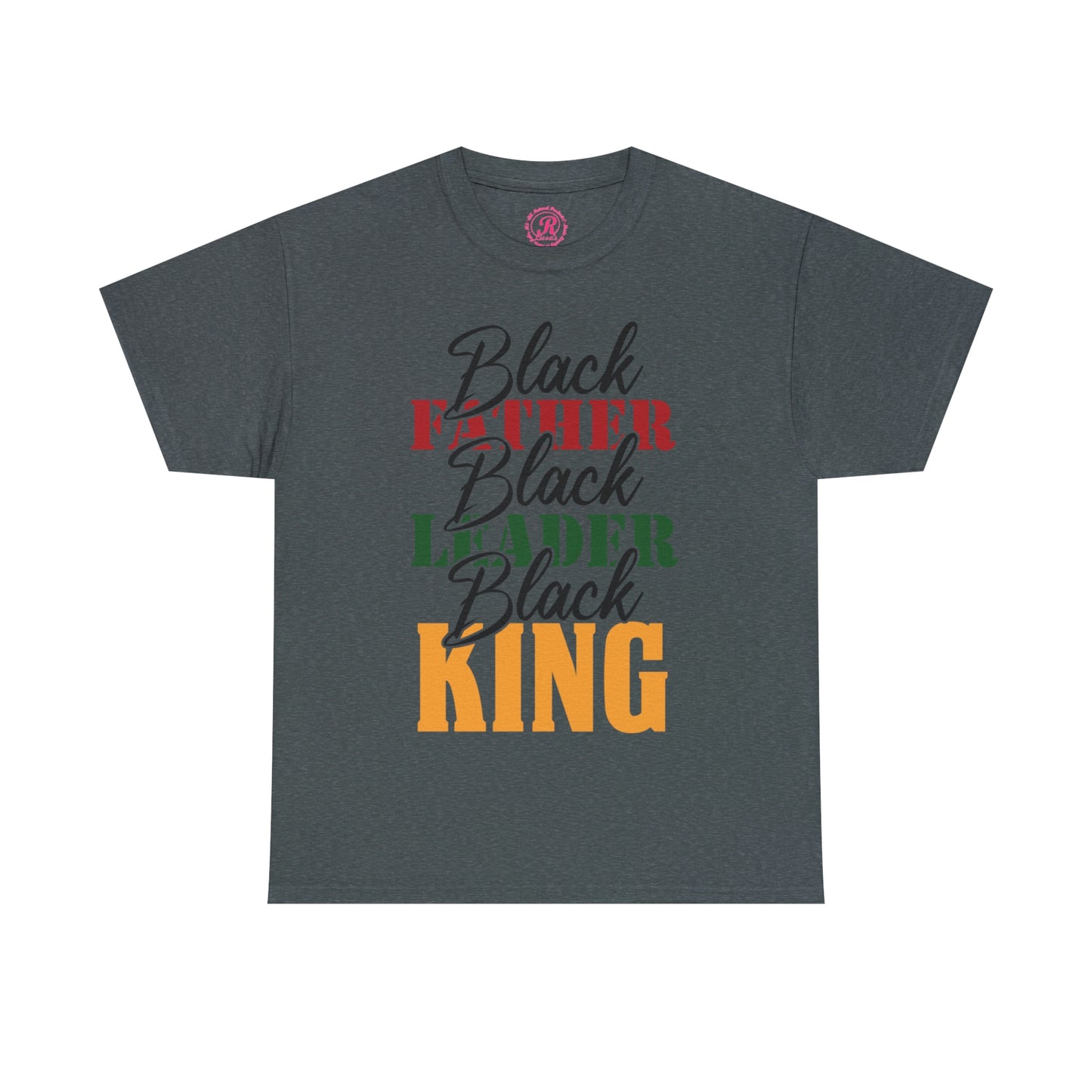 Black Father Script Unisex Heavy Cotton Tee