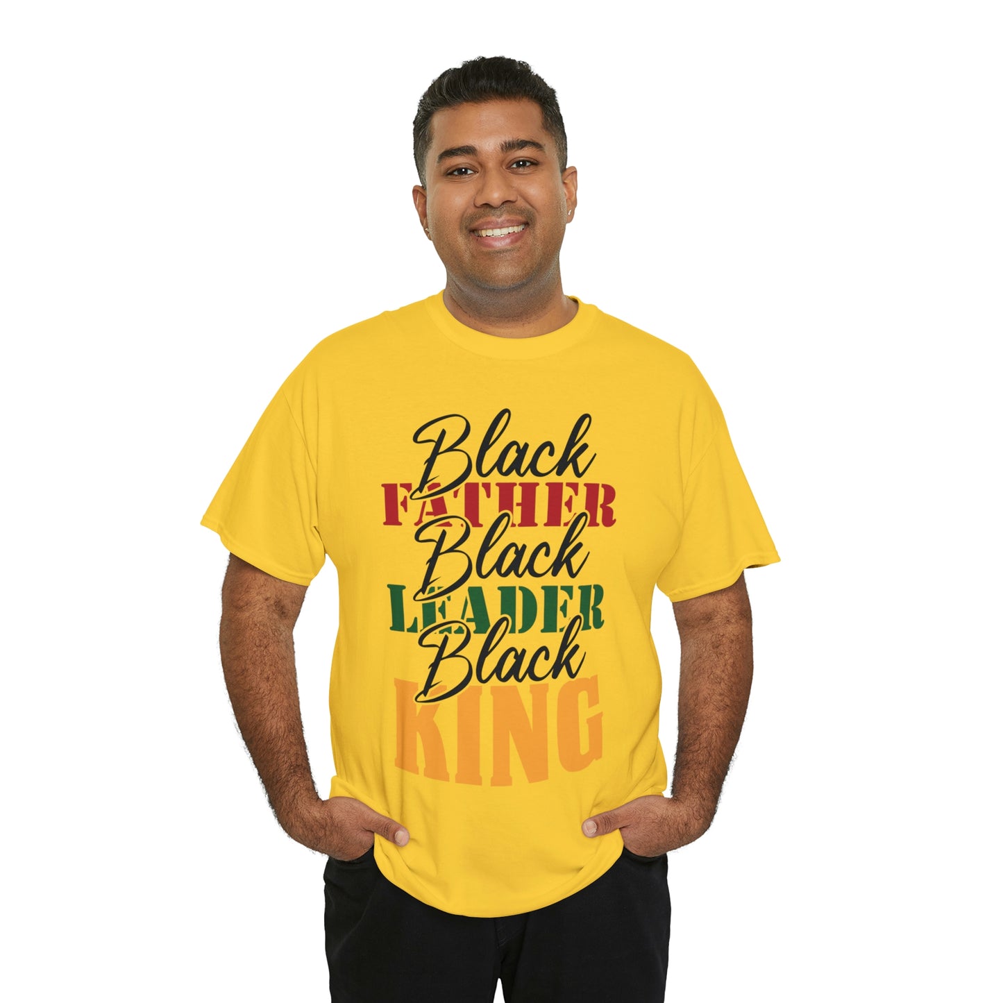 Black Father Script Unisex Heavy Cotton Tee
