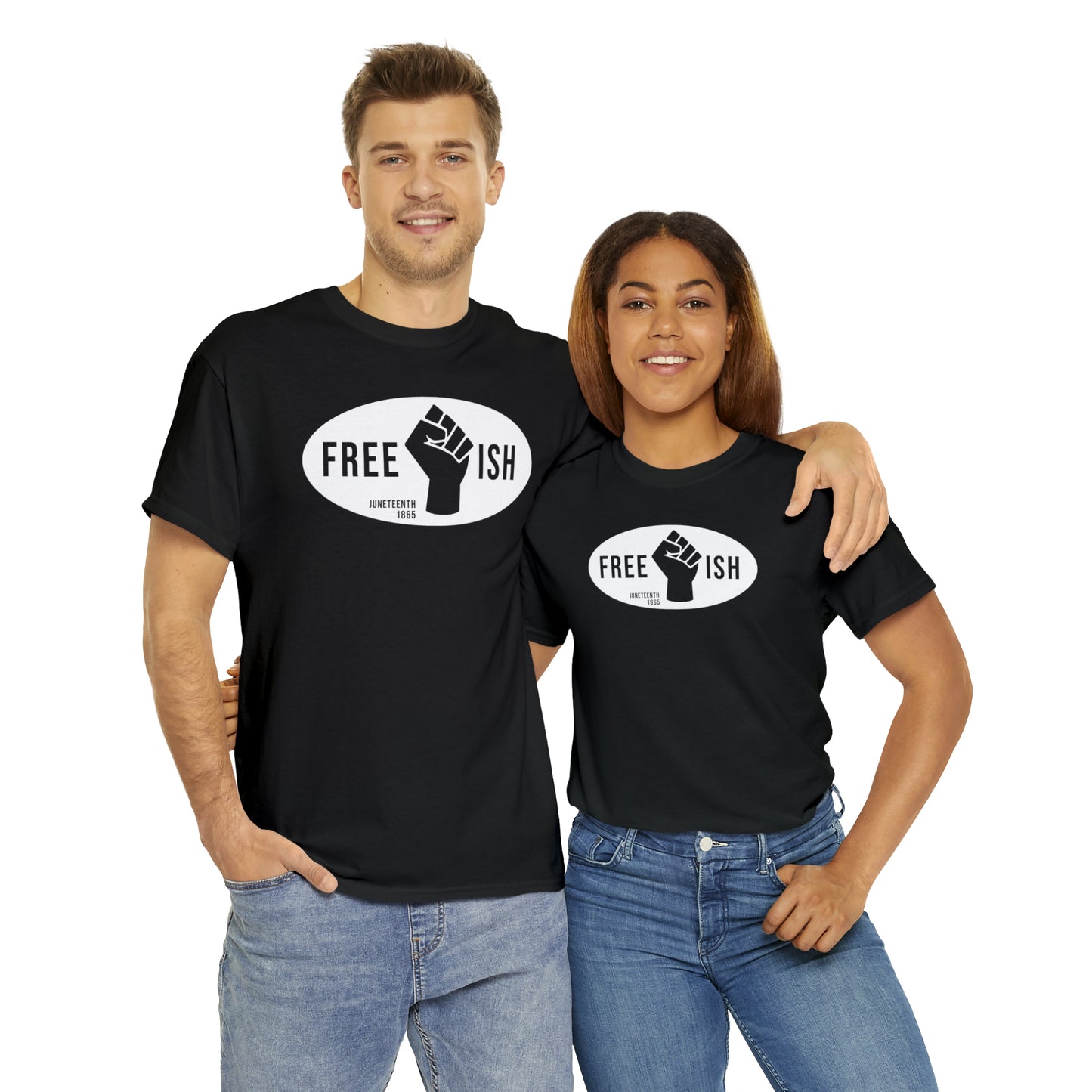 Free-Ish (Vinyl Cut-1 color) Unisex Heavy Cotton Tee