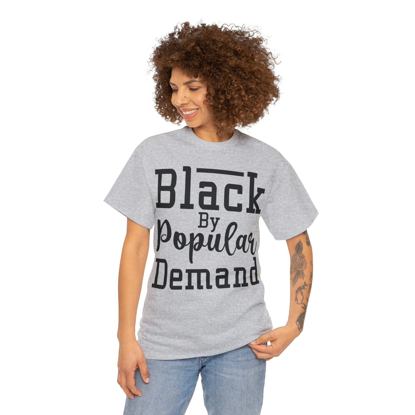 Black Popular Unisex Heavy Cotton Tee