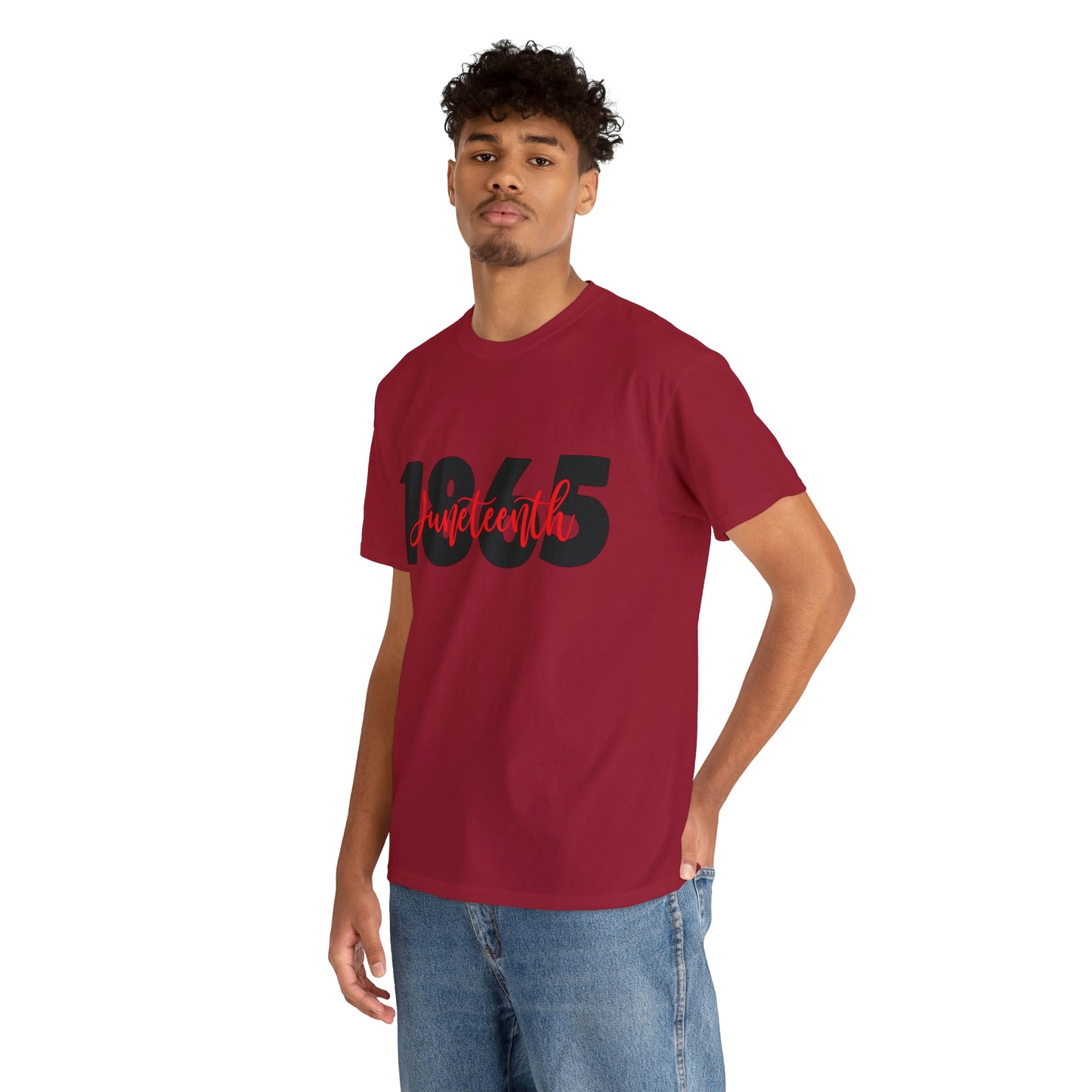 Juneteenth-Red Unisex Heavy Cotton Tee